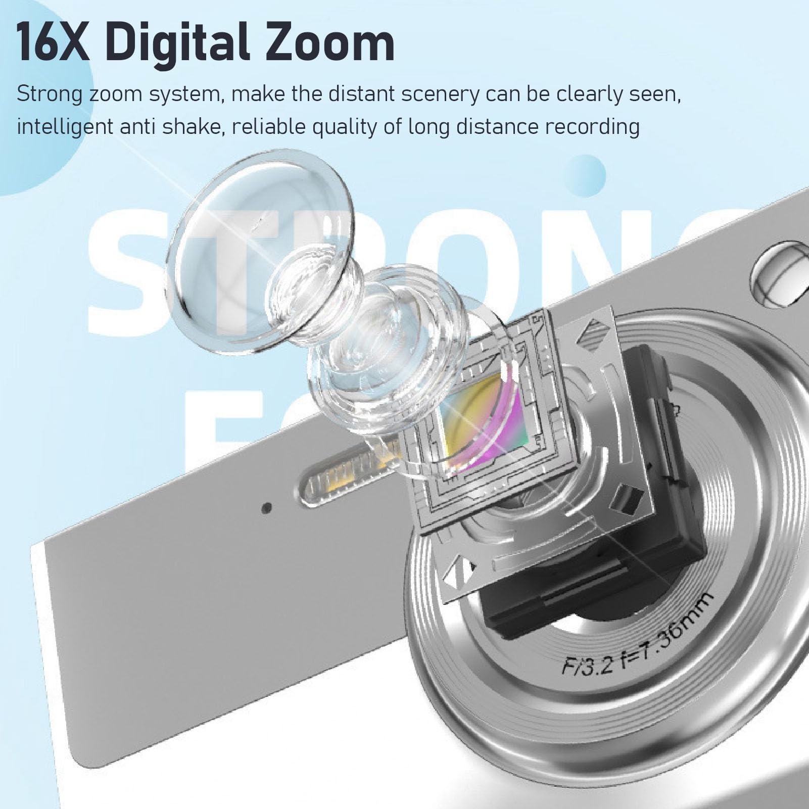 4K 68MP Digital Camera with Autofocus & 16X Zoom - Vlogging Camera for YouTube, Travel Photography - Includes 32GB SD Card - Compact Point and Shoot Camera for Beginners (Perfect for Travel, Vlogging & Family Events)