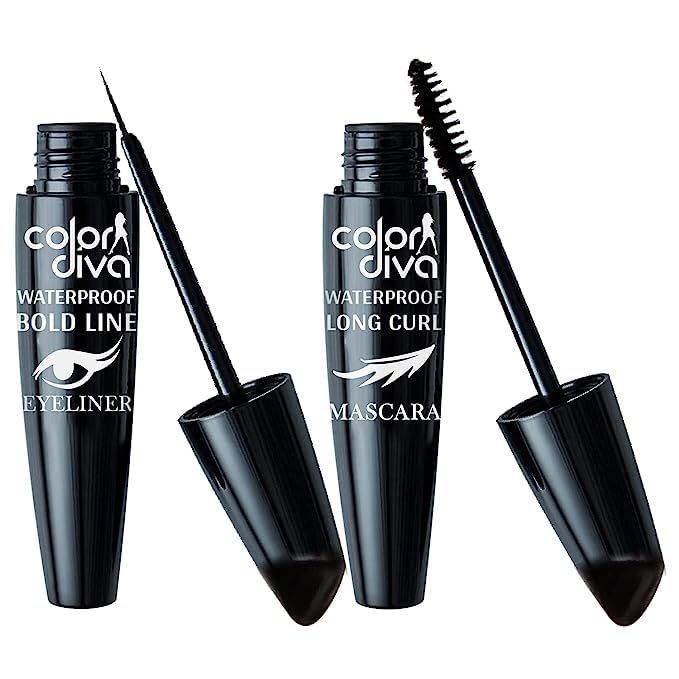 Adbeni Bold Eyeliner & Volumizing Mascara Set - 7ml Each | Smudge Proof, Long Lasting & Highly Pigmented Eye Makeup | Cruelty Free & Vegan | Perfect for Party, Date Night & Special Occasions