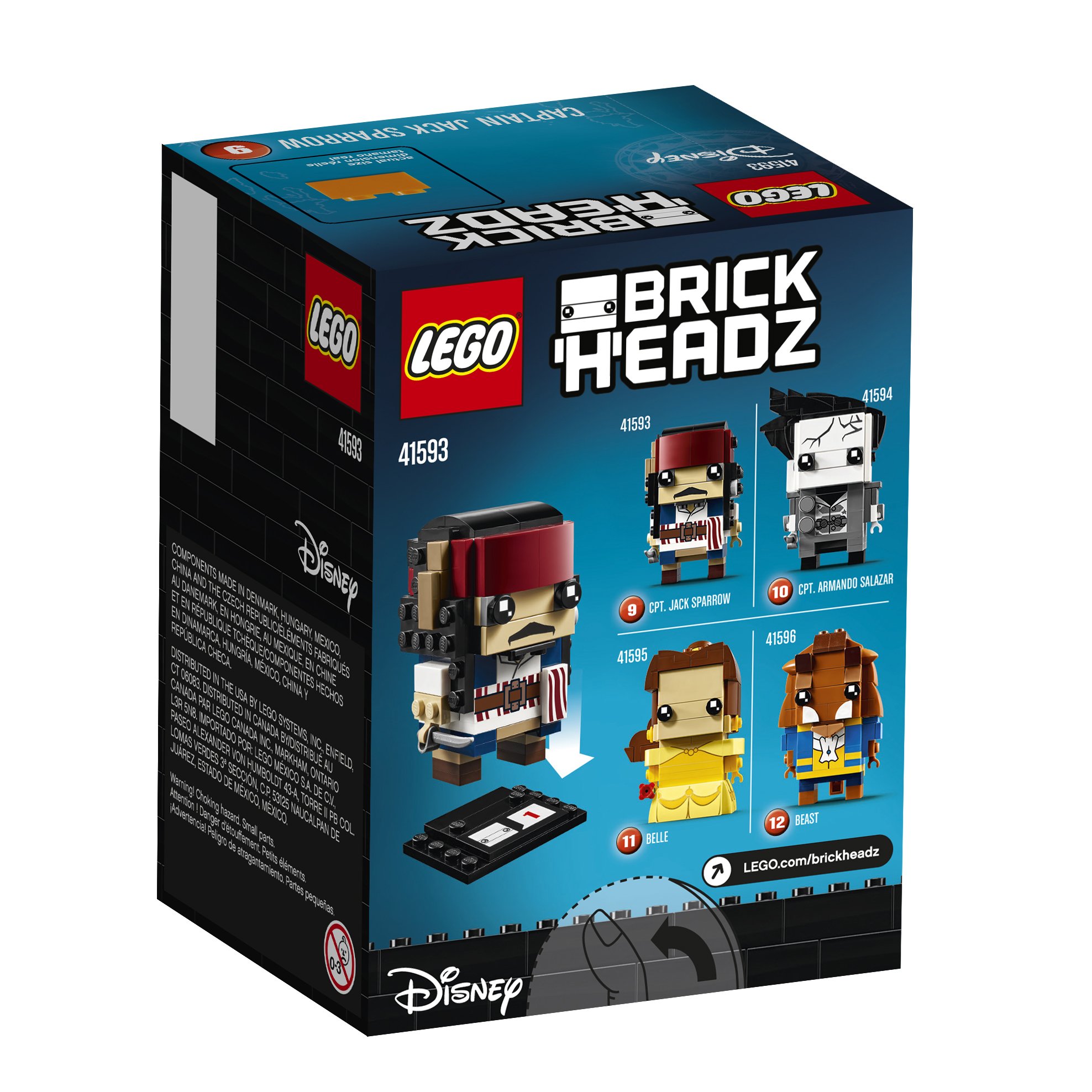 LEGO BrickHeadz Jack Sparrow Building Kit for Disney Fans