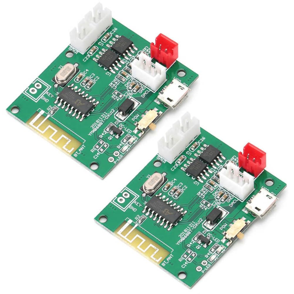 Xptieeck 1 Pair Stereo Power Amplifier Board Module - 5W Dual Channel Audio Amp for 3.7-5V Speakers - Perfect for DIY Audio Projects, Portable Speakers & Home Theater Systems