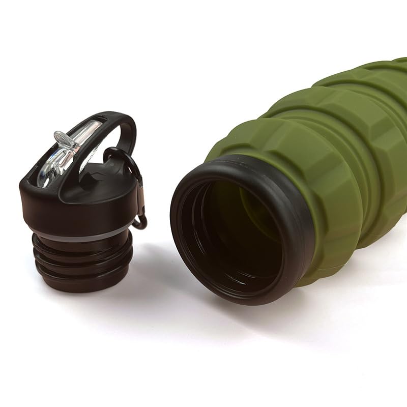 Etoto BPA-Free Plastic Grenade Water Bottle - 32oz Leak Proof Sports Water Bottle with Food Grade Silicone Spout, High Temperature Resistant for Cycling, Hiking, Gym & Outdoor Activities - Green
