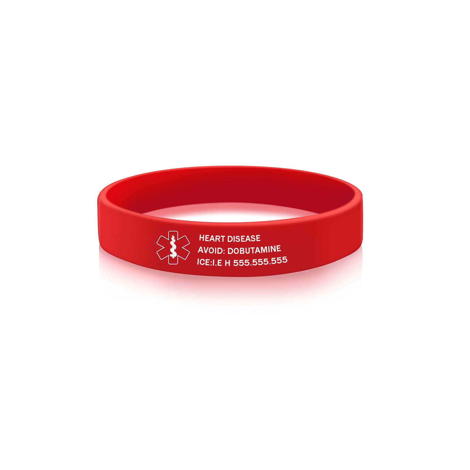 Custom Silicone Medical Alert ID Bracelets for Men & Women - Personalized Engraved Name Waterproof Emergency Bracelet for Grandparents, Kids & Adults - Perfect for Travel, Hiking & Daily Safety