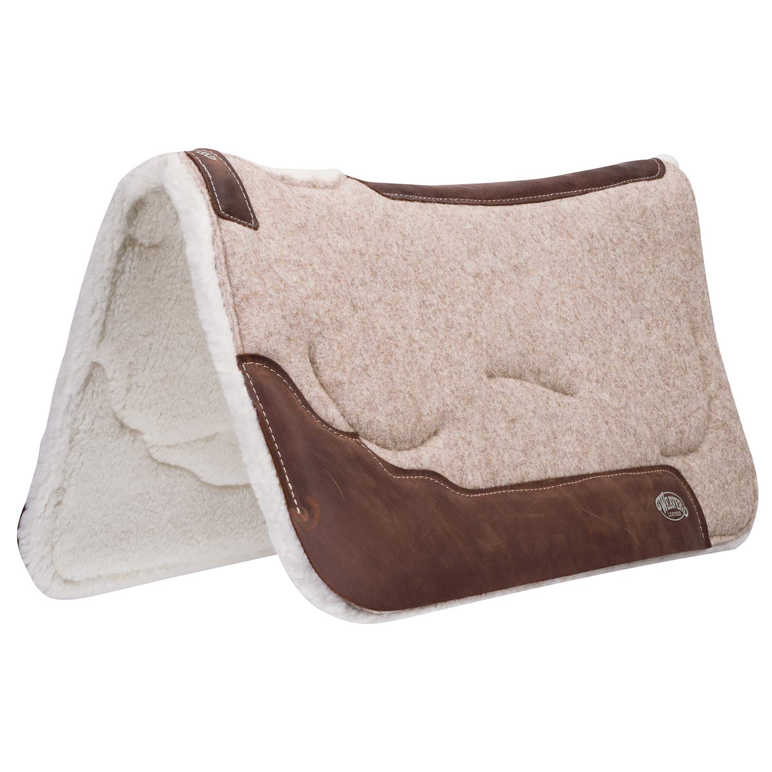 **Weaver Leather Contoured Shock-Absorbing Gel Wool Blend Saddle Pad for Horses – Comfortable & Durable Equestrian Riding Pad for Trail, Dressage & Jumping**