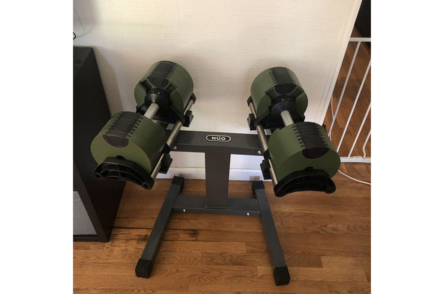 NÜOBELL Adjustable Dumbbell Stand - Single Leg Black Dumbbell Rack for Home Gym, Workout Equipment Storage - Perfect for Small Spaces & Compact Home Workouts