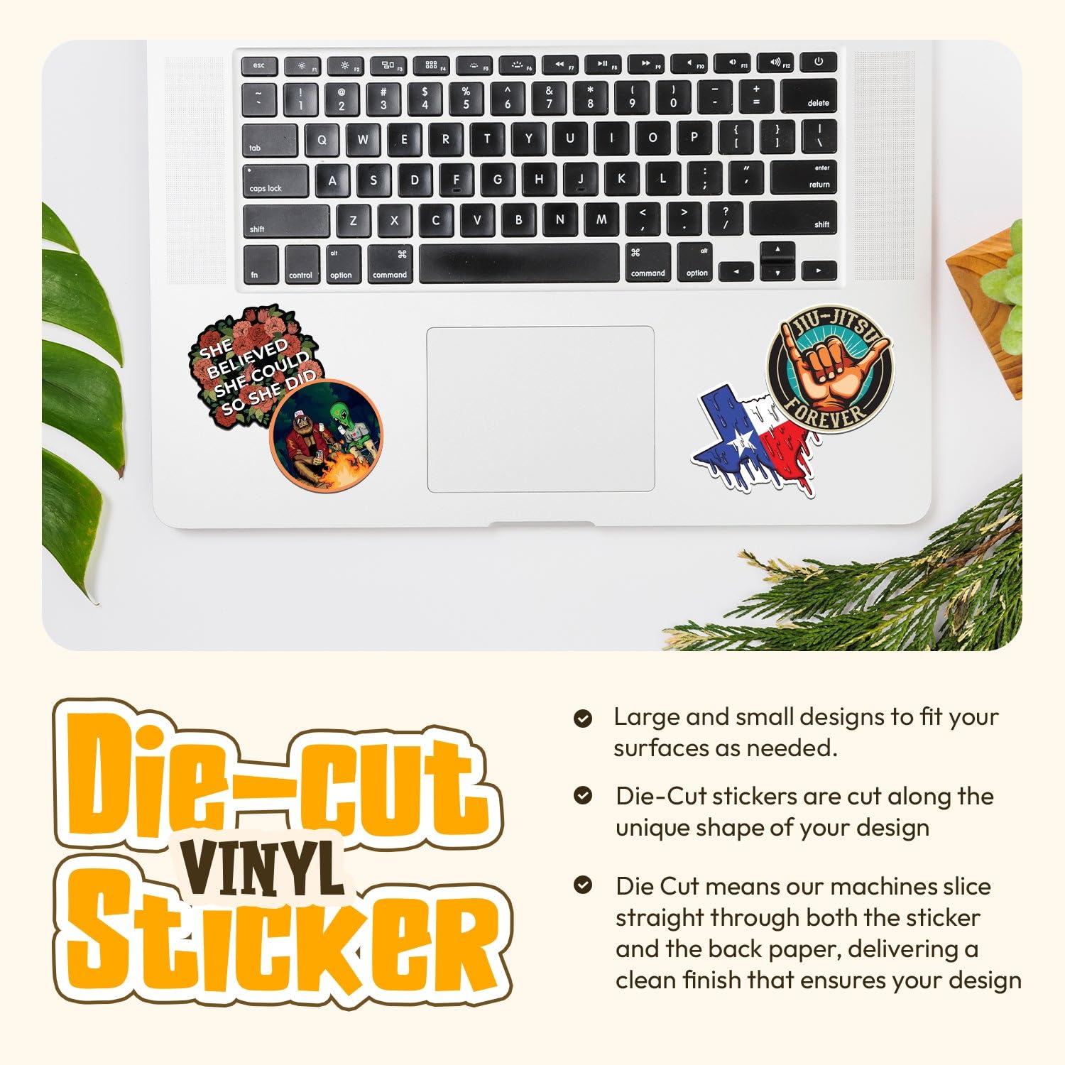 Texas State Bumper Sticker Decal Bundle - 5 Pack for Cars, Mugs, Laptops, Coolers & Tumblers (3