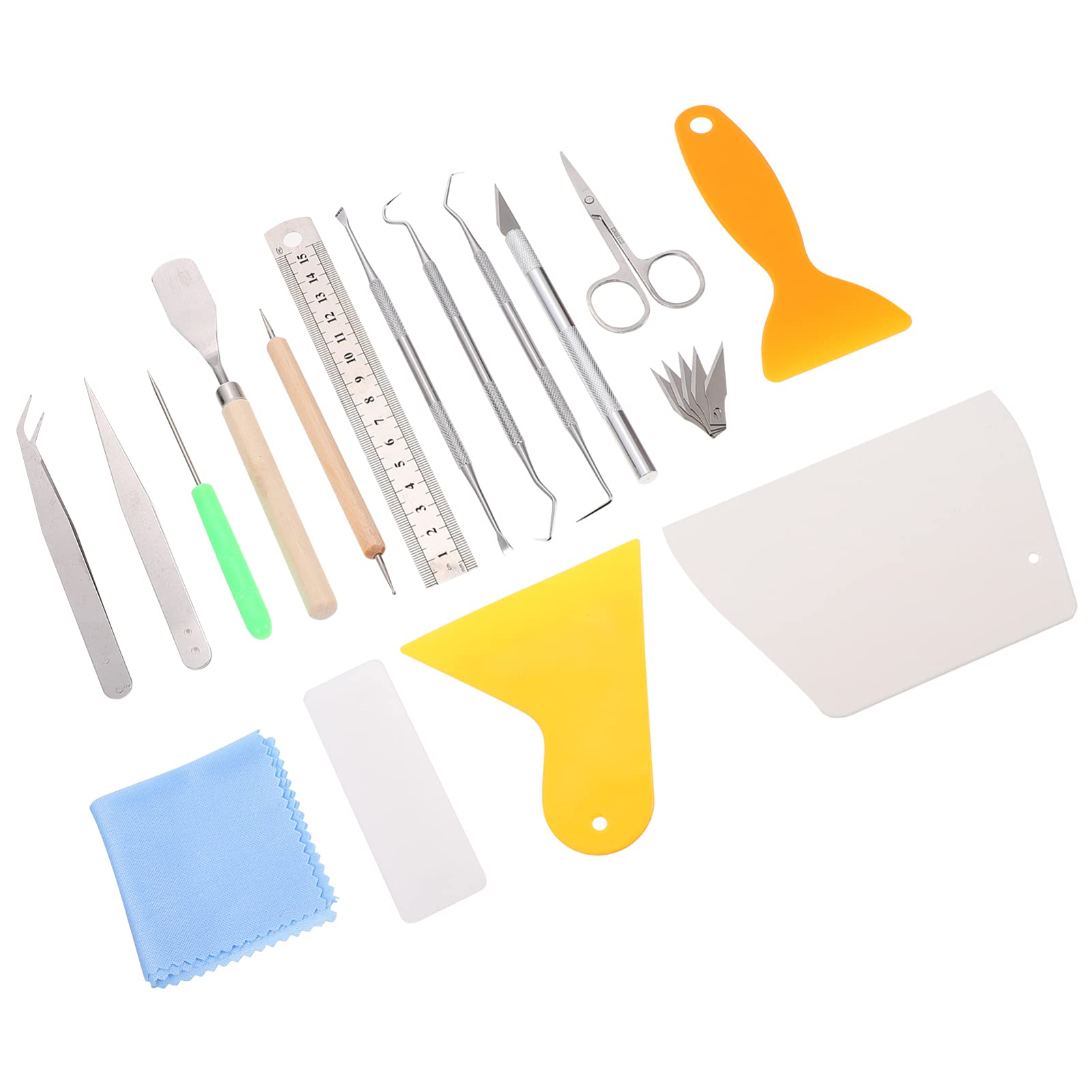 EXCEART Vinyl Control Cameo Tool Kit - Craft Making, Weeding, Carving & Piercing Tools with Precision Metal Ruler & Oxford Cloth - Perfect for DIY Projects, Sign Making, Vinyl Cutting & Home Decor