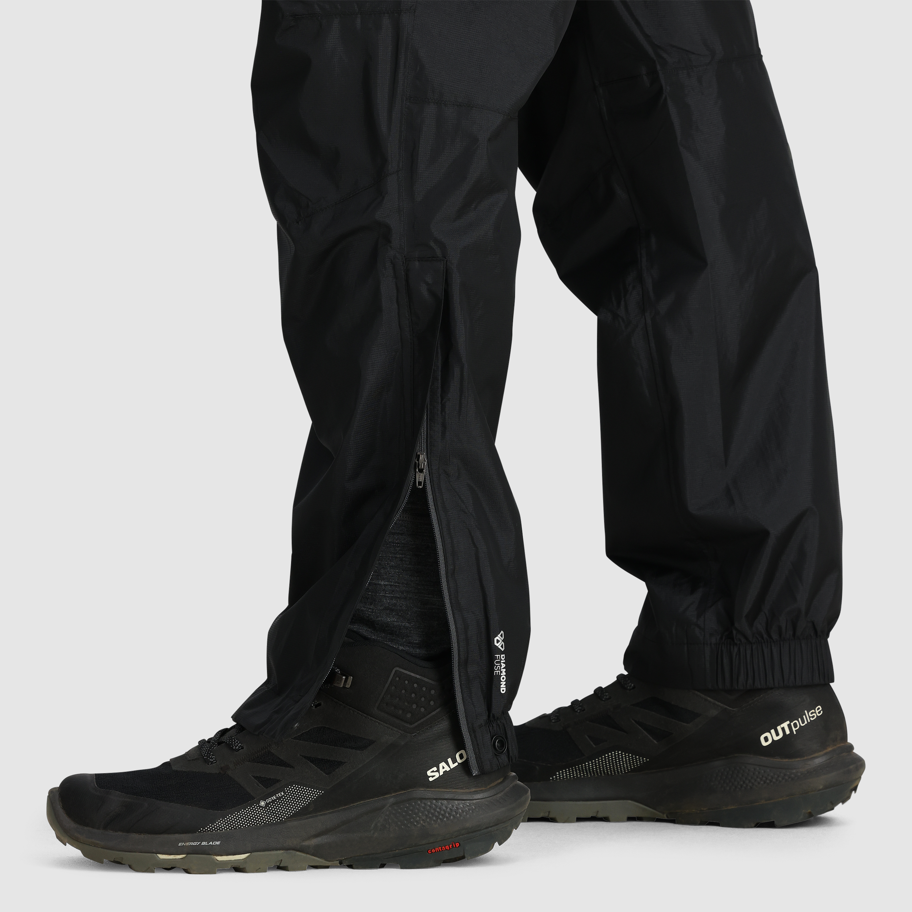 Men's Lightweight Waterproof Helium Rain Pants - Outdoor Hiking, Camping & Travel Windproof Pants for All Weather Protection