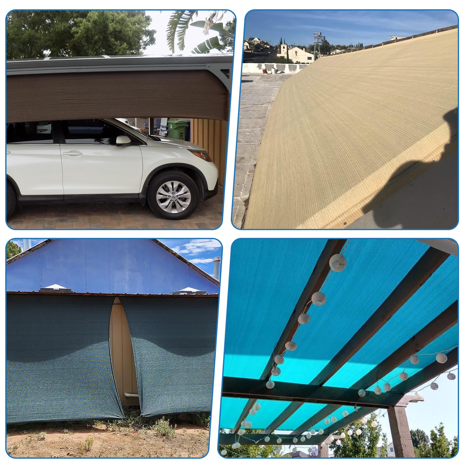 TANG Sunshades Depot 8x126 Ft Brown Sunscreen Shade Fabric Roll - 95% UV Block Privacy Screen & Windscreen - Durable Mesh Shade Cloth for Outdoor Garden, Greenhouse, Barn, and Patio Protection