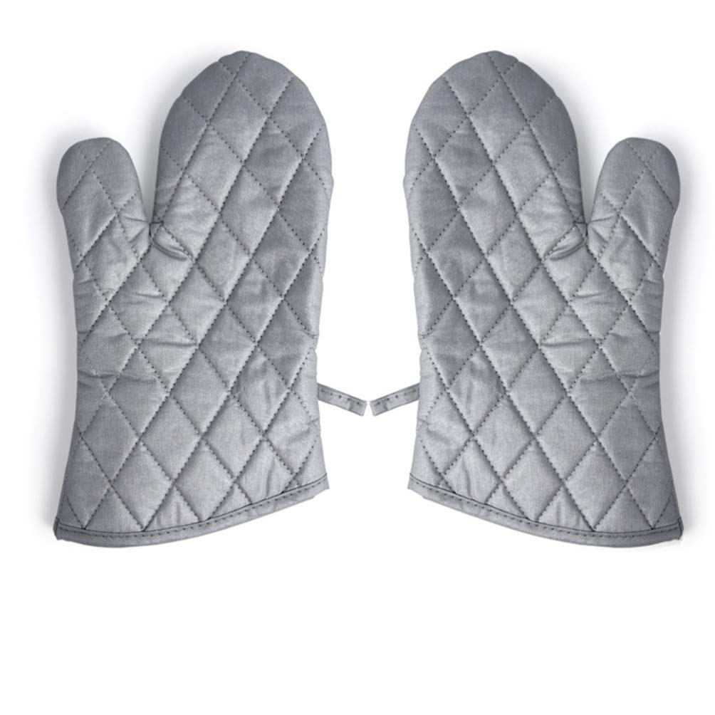 **Hemoton Heat-Resistant BBQ Gloves - 1 Pair Oven Mitts for Grilling, Baking & Cooking - Anti-Scald Kitchen Mittens for Outdoor BBQ, Pot Handling & Baking - Perfect for Backyard Grilling, Camping & Home Kitchen Use**