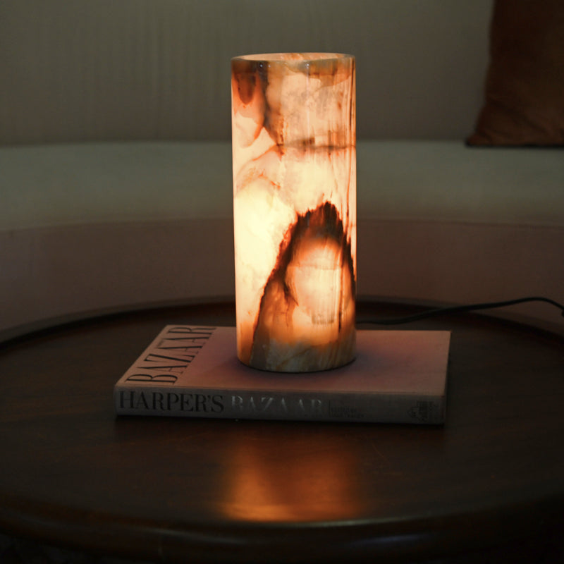 Natural Black Onyx Crystal Lamp - Handcrafted Healing Stone Light for Home Decor, Meditation & Yoga Room | Perfect for Bedroom, Living Room & Office