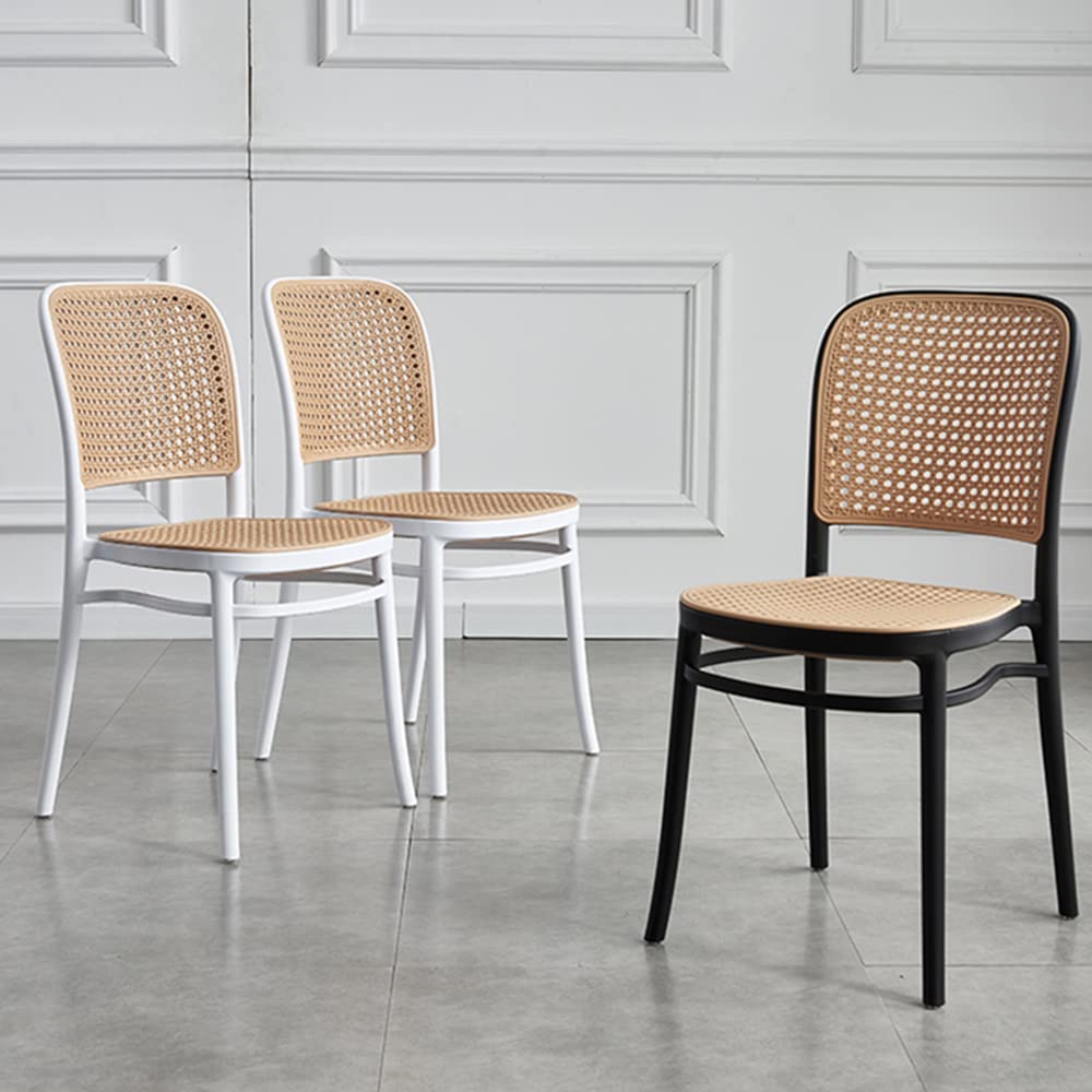 Nordic Rattan Weave Patio Dining Chair Set of 2 - 34