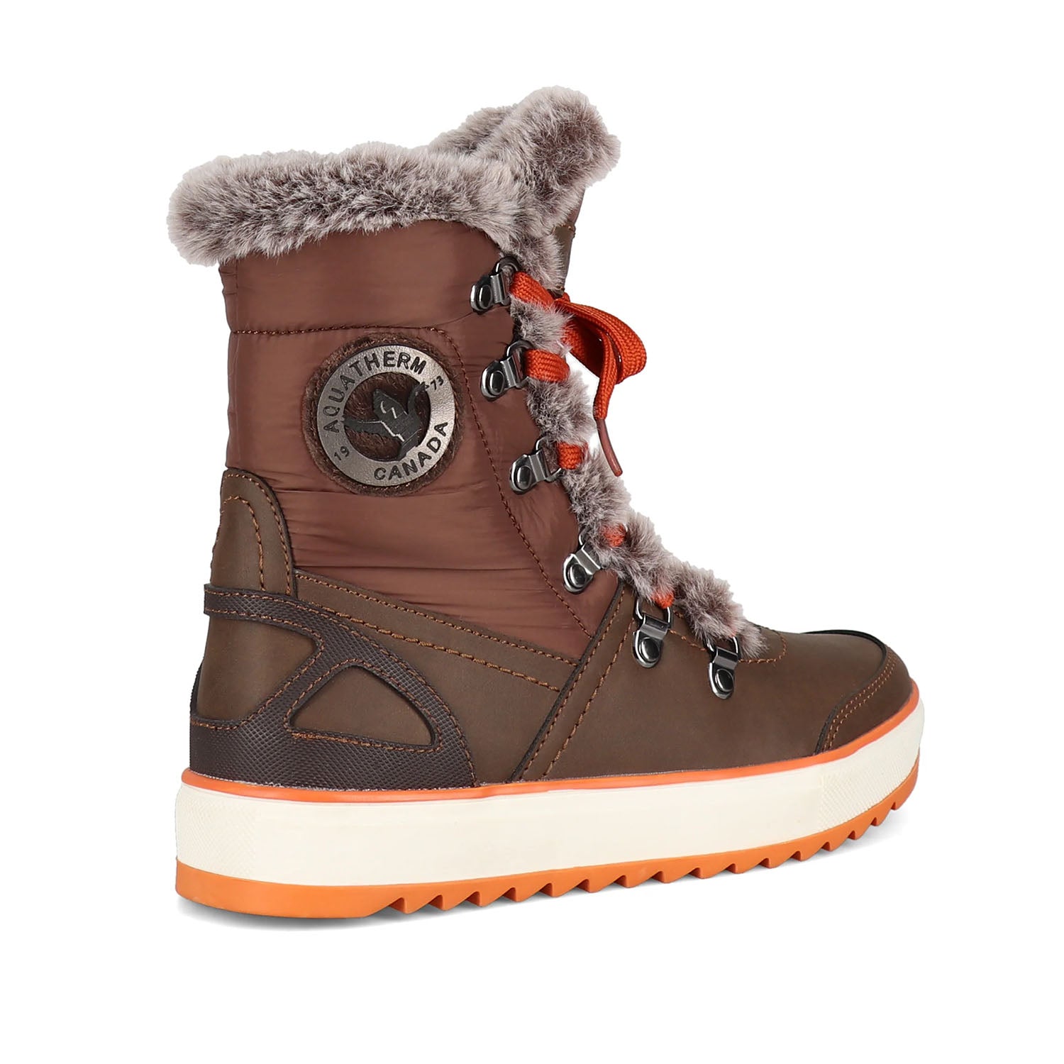 Aquatherm Women's Mara Waterproof Hiking Boots - Brown/Rust - Lightweight & Durable for Outdoor Adventures, Trail Walking & Winter Wear