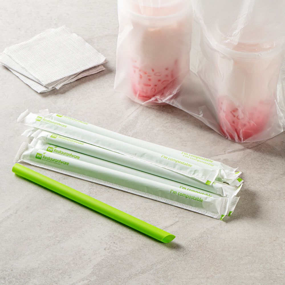 Eco-Friendly Compostable PLA/PBAT Boba Straws - 2000 Count Box | Biodegradable Drinking Straws for Bubble Tea, Smoothies & Cold Beverages | Perfect for Restaurants, Cafes & Eco-Conscious Homes