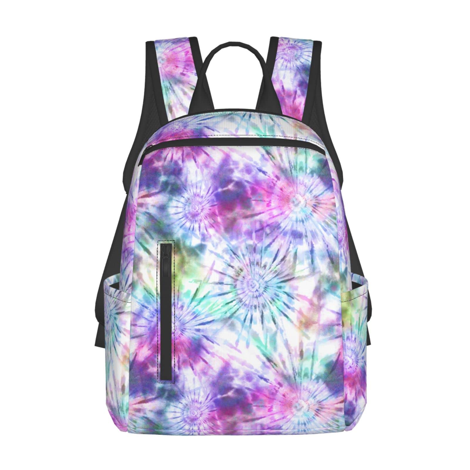 Vibrant Tie-Dye Wheel Print Backpack - Stylish Laptop Backpack for Men & Women, Durable Travel Daypack for Work, School & Outdoor Adventures