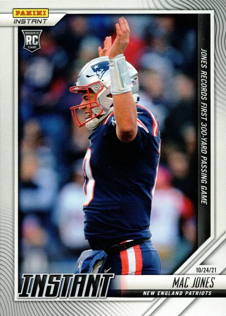 2021 Panini Instant Football #76 Mac Jones Rookie Card - Limited Edition of 936 - Commemorates First 300-Yard Passing Game - Perfect for NFL Collectors, Sports Memorabilia Displays & Investment Pieces