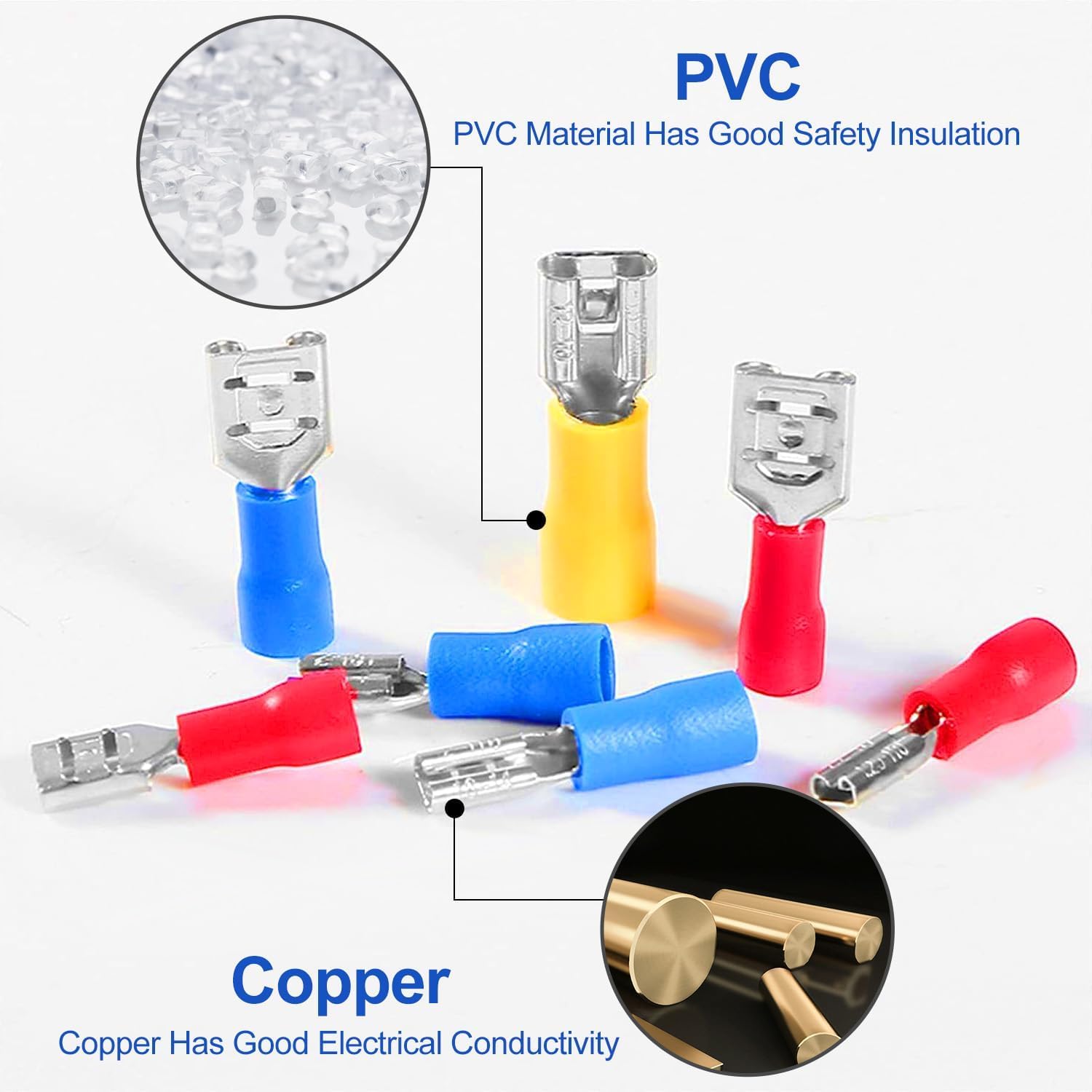 280PCS Insulated Wire Crimping Connector Kit - Ring, Fork, Shovel & Butt Terminals for Secure Electrical Connections | Perfect for Automotive, Home Wiring & DIY Electronics Projects
