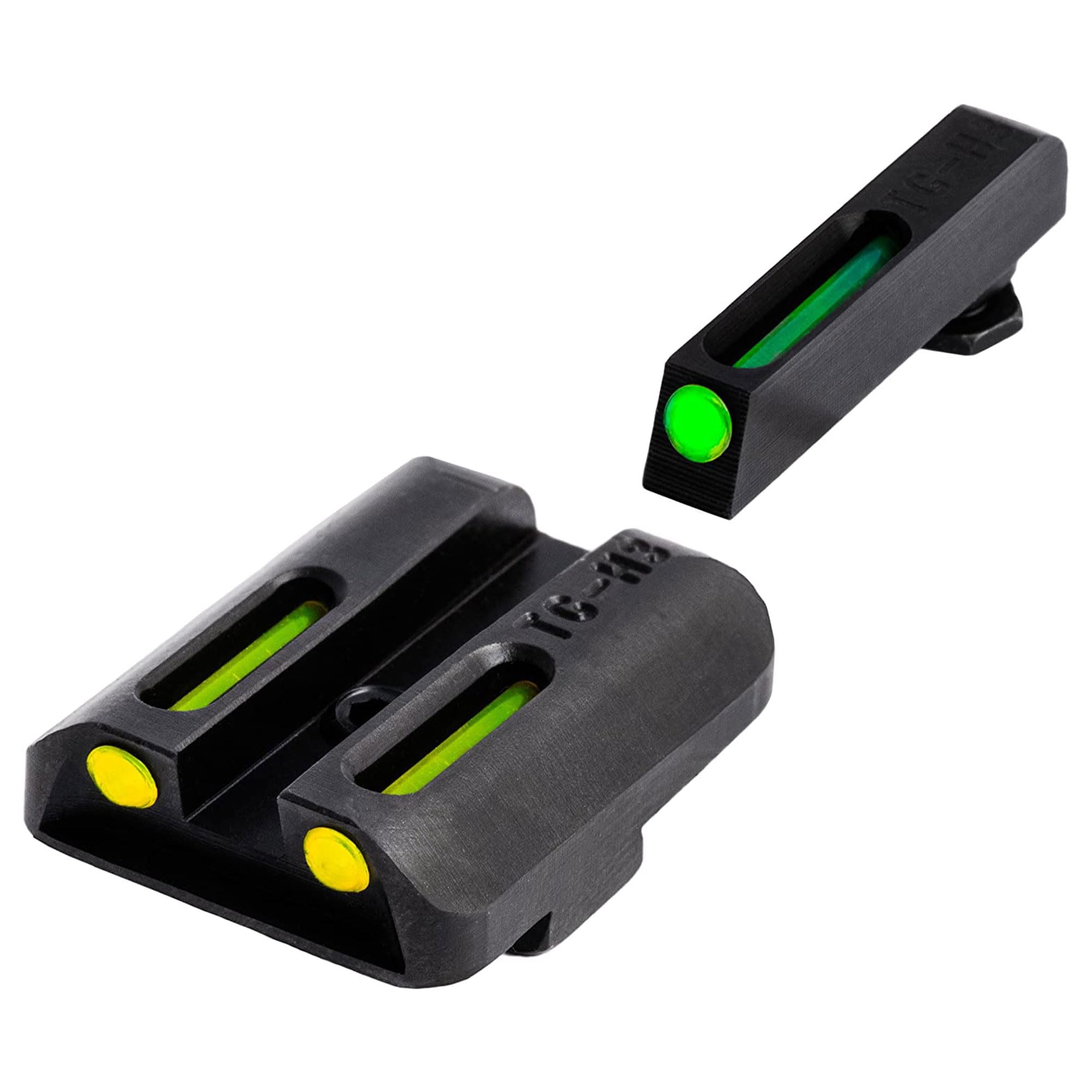 TruGlo TFO Tritium Fiber Optic Handgun Laser Sight Kit with Rear Colors - Compatible with Glock 17/17L, 19, 22, 23, 24 Models (2 Pack) - Perfect for Tactical Shooting, Home Defense & Range Practice