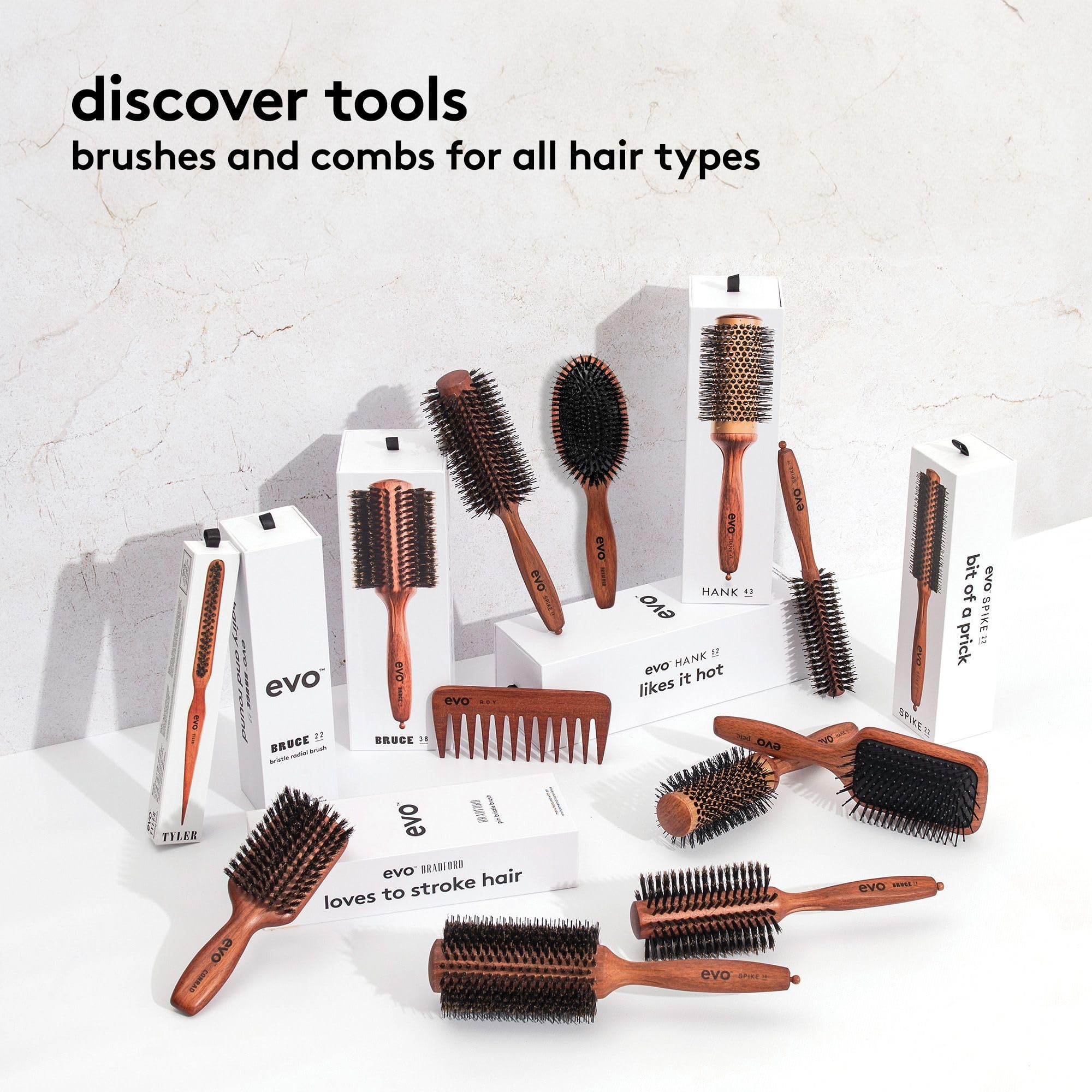 Evo Roy Wide-Tooth Detangling Comb for Wet & Dry Hair - Perfect for Styling, Detangling, and Gentle Hair Care at Home or Salon