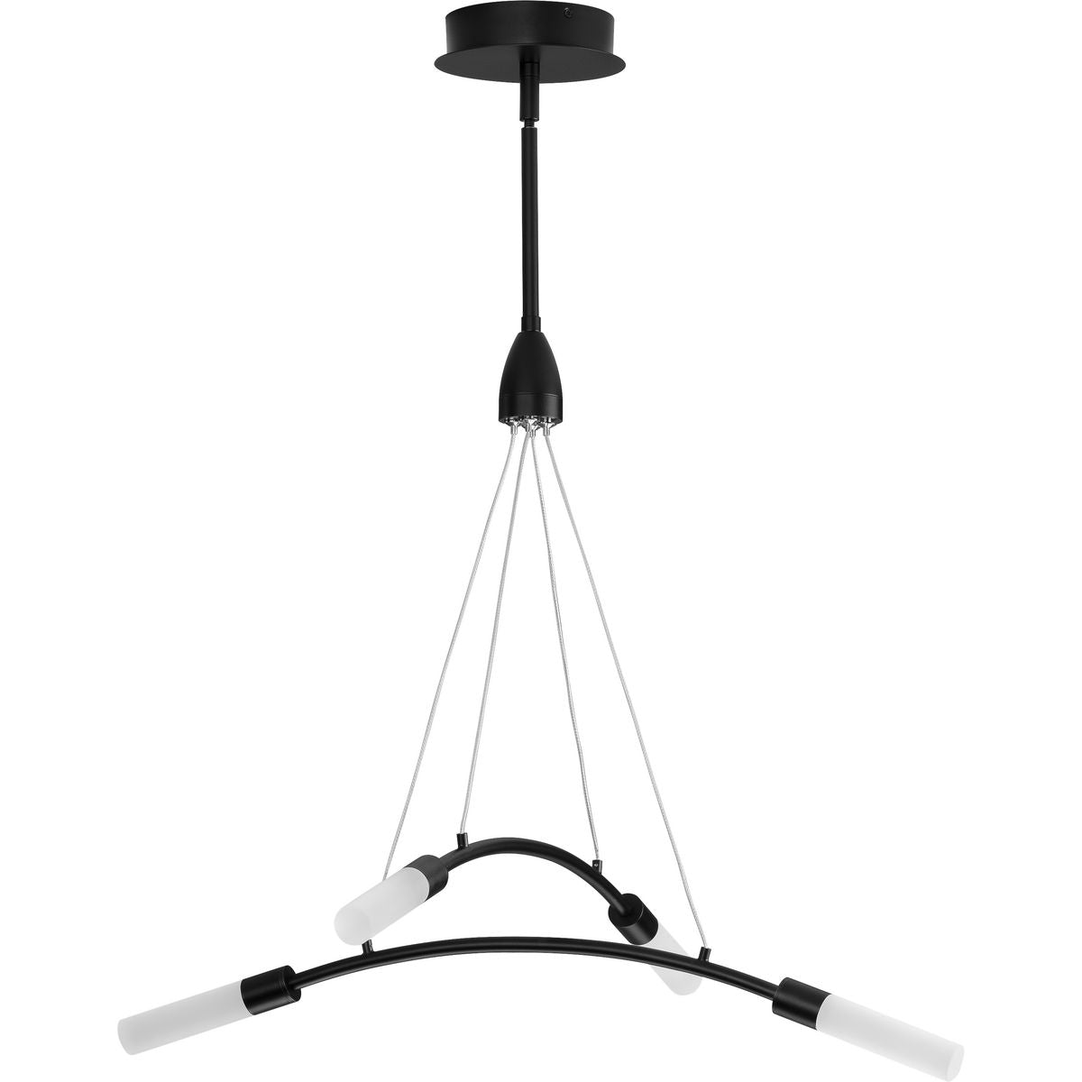 Kylo LED 4-Light Frosted Acrylic Chandelier - Modern Crystal Ceiling Light Fixture for Dining Room, Bedroom & Living Room Decor