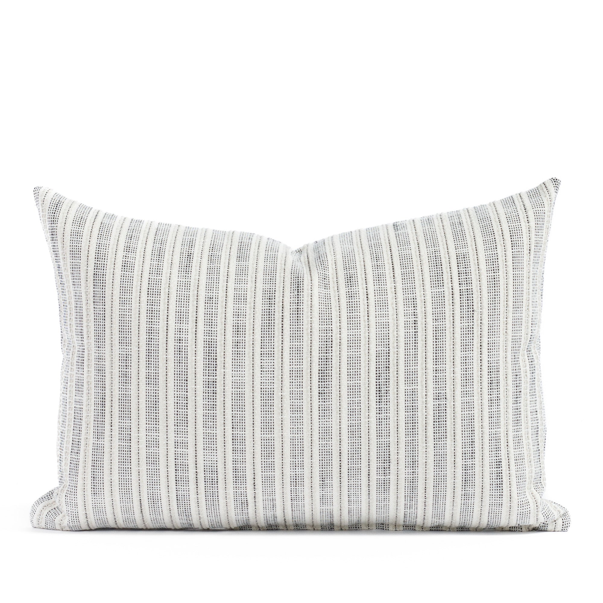 Amalfi Stripe 14x20 Outdoor Lumbar Pillow - Waterproof Patio Cushion for Garden, Poolside & Porch Decor - Domino Pattern Throw Pillow for Outdoor Furniture