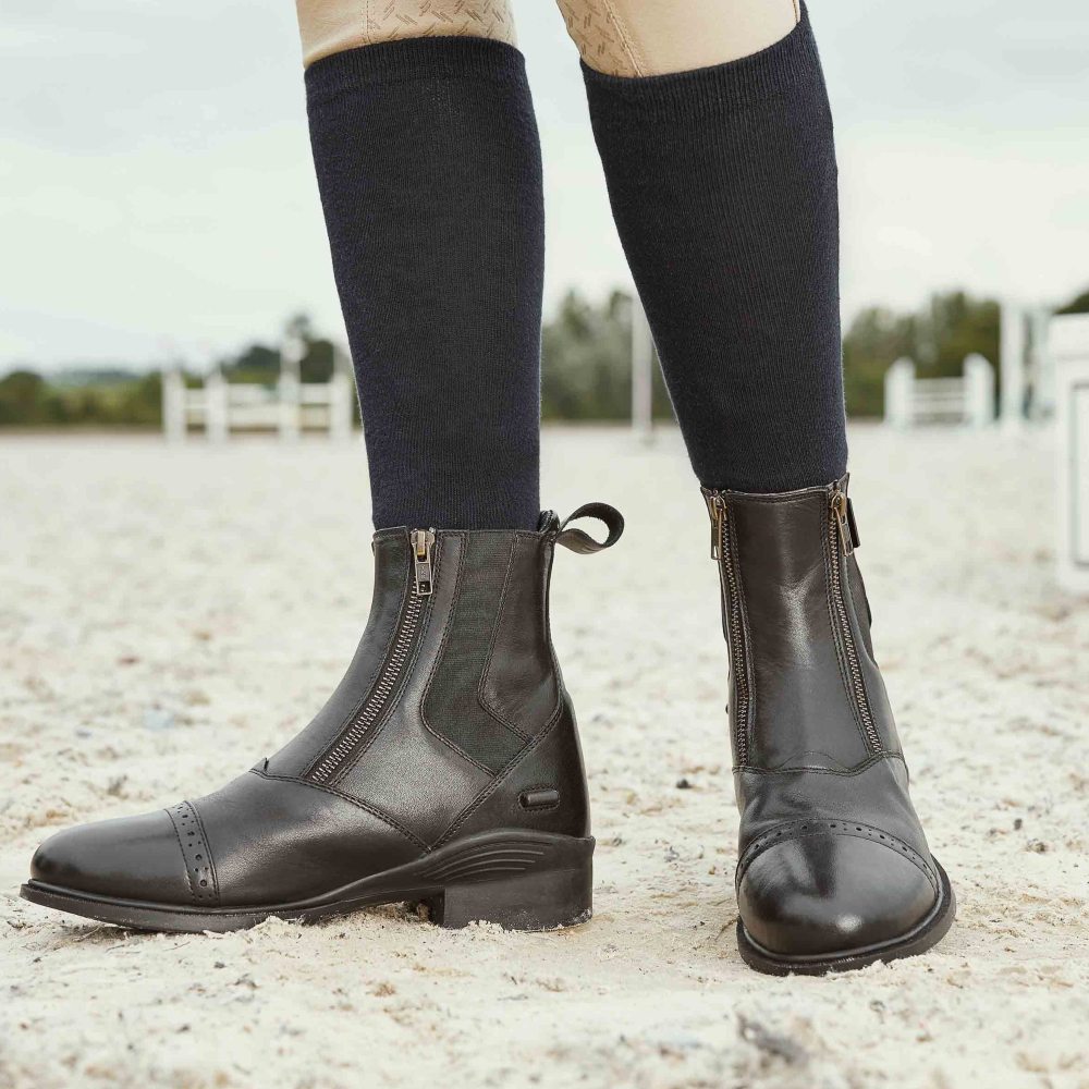 Dublin Evolution Double Zip Front Paddock Boots for Women - Equestrian Riding Boots with Side Zipper - Perfect for Horseback Riding, Barn Work & Outdoor Activities