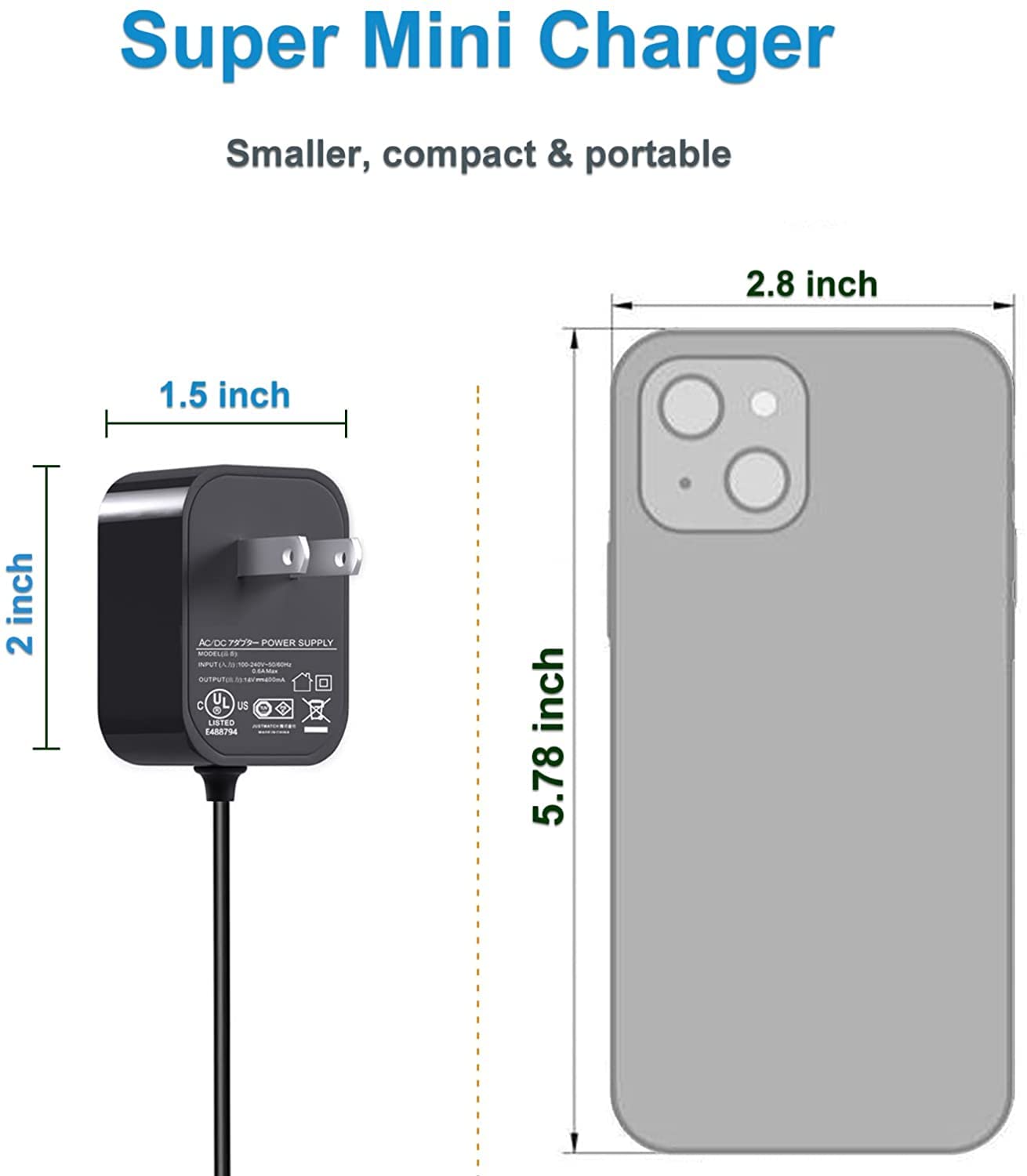FENUN Fly Trap Power Cord & Charger Adapter for Katchy Indoor Insect Trap - USB Replacement Cable for Mosquito, Gnat & Bug Zapper - Perfect for Home, Kitchen, Bedroom & Office Use