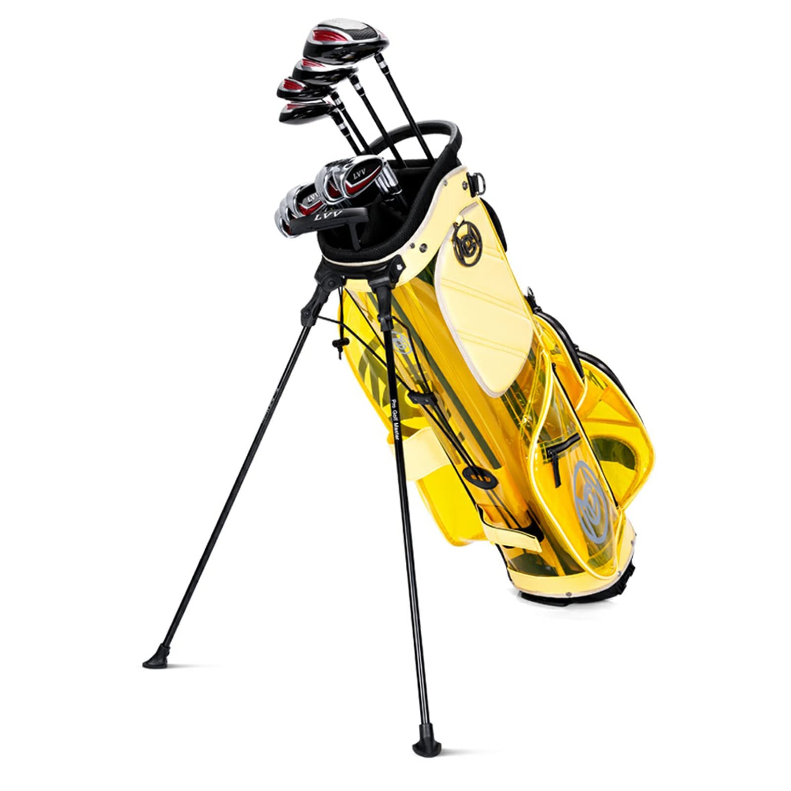 PGM Golf Stand Bag - Lightweight Waterproof Golf Bag with 5-Way Divider & Stable Triangle Bracket | Durable Cart Bag with Adjustable Strap for Men & Women | Perfect for Travel & Course Play