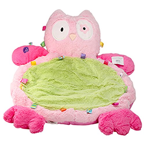 Taggies Oodle Owl Baby Play Mat - Soft Sensory Blanket for Infants & Toddlers - Perfect for Tummy Time, Floor Play & Nursery Decor