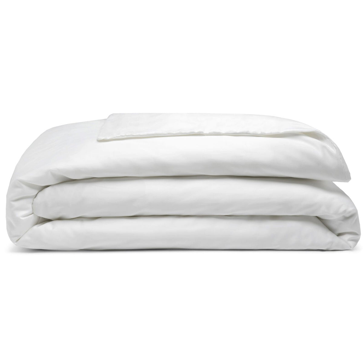 Belledorm 600 Thread Count Cotton Sateen Duvet Cover Set - Queen Size, White - Luxury Soft Bedding for Hotel-Like Comfort in Bedroom & Guest Room