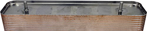 Duda Energy HX3640BWGH:HB050 Copper Brazed Heat Exchanger with Hose Barb Ports - Ideal for HVAC, Solar Water Heating & Hydronic Heating Systems