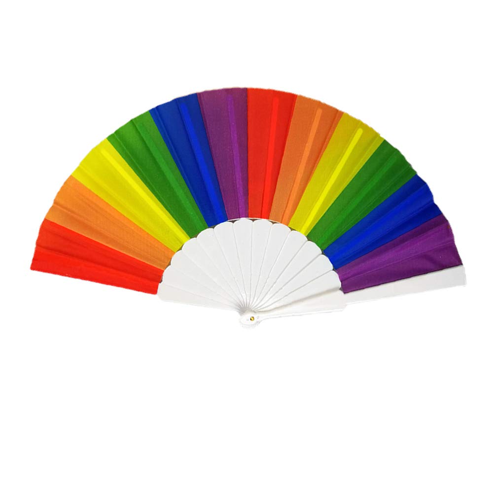 SUPVOX 2-Pack Large Folding Hand Fan - Portable Wedding Decoration, Japanese Style LGBT Pride Fan - Perfect for Weddings, Parties, Cosplay & Summer Cooling