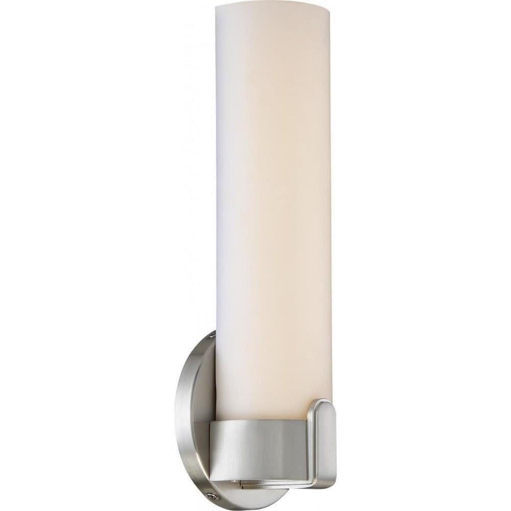 Nuvo 62/921 Single Light Bathroom Vanity Fixture, 12 Inch Brushed Nickel Finish - Perfect for Modern Bathroom & Powder Room Lighting