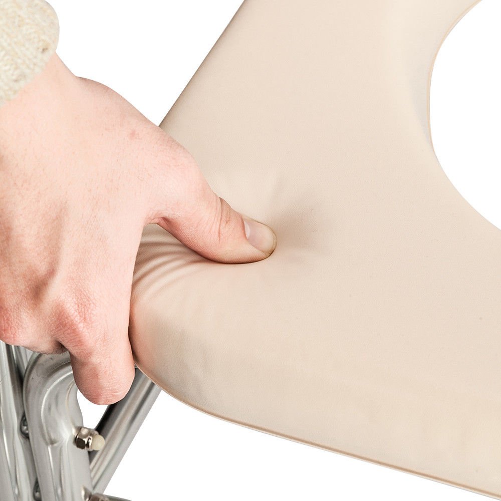 Lightweight Wheelchair Commode with Padded Seat - Shower & Bedside Transport Chair for Elderly & Disabled - Ideal for Bathroom Safety & Home Care Assistance