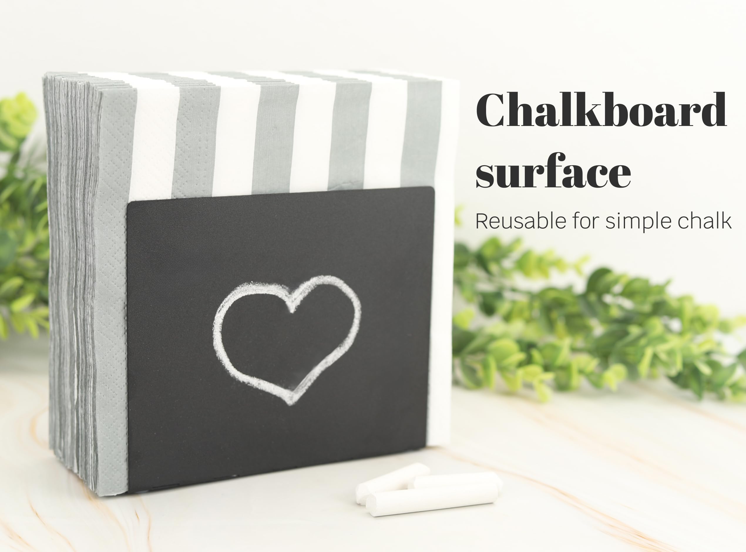 Modern Matte Black Metal Napkin Holder for Kitchen & Dining Table - Elegant Paper Napkin Dispenser - Perfect for Restaurants, Bars & Home Decor - Ideal for Everyday Use and Special Occasions
