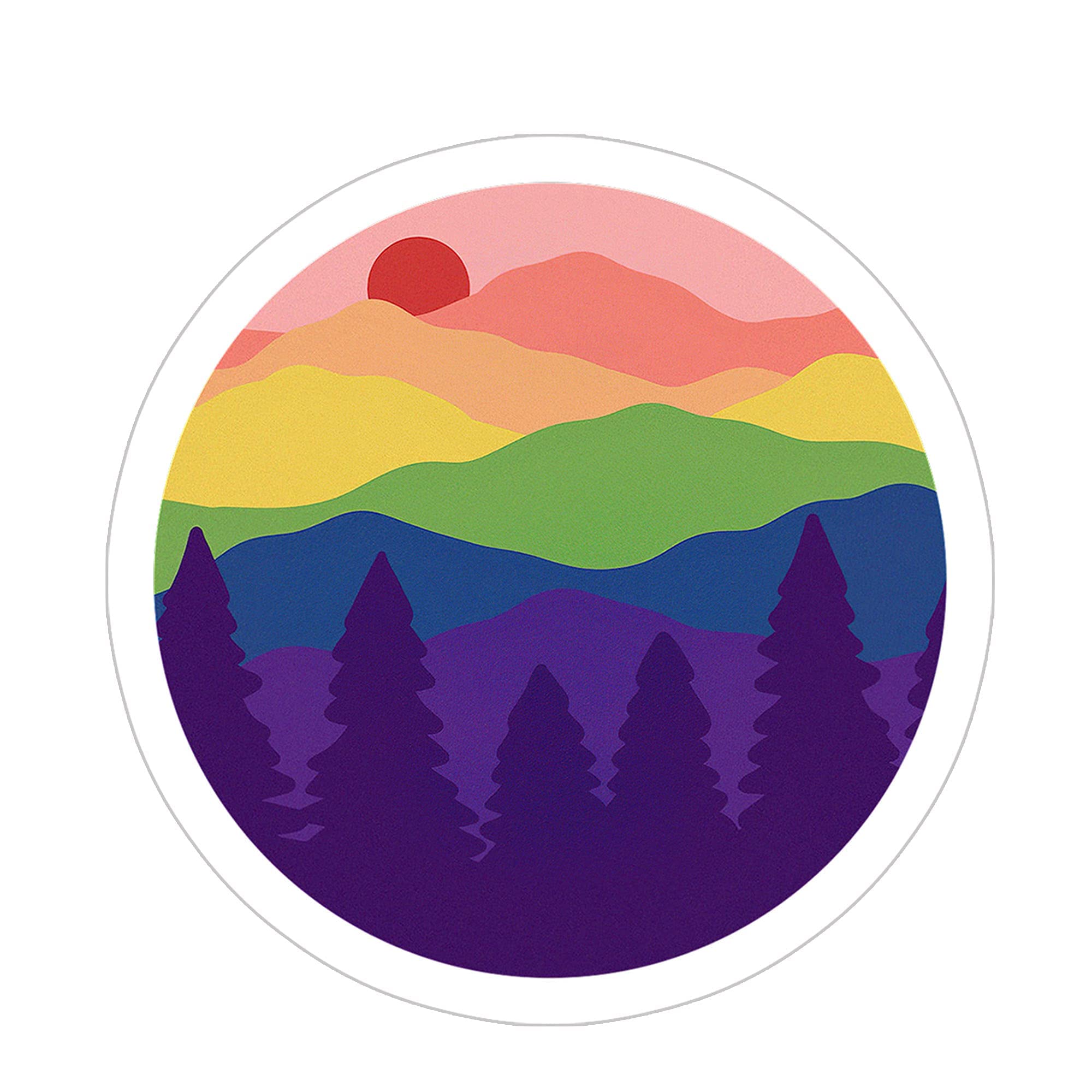 LGBTQ Pride Flag Stickers - Waterproof Vinyl Decals for Cars, Laptops, Water Bottles & Helmets | Cute Round Stickers for LGBTQ Support & Decor | Perfect for Pride Month, Parades & Personal Expression