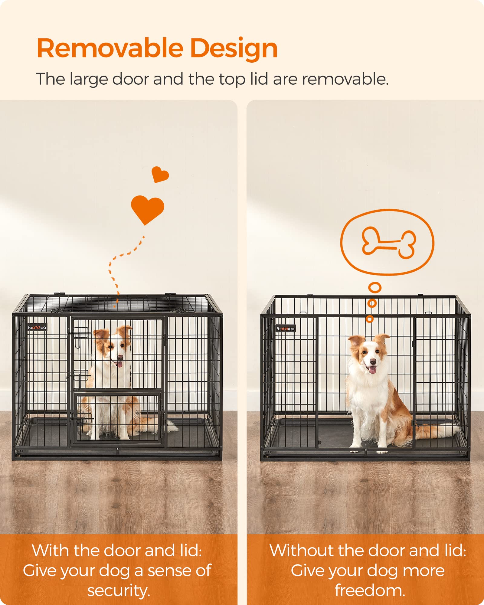 Feandrea Heavy-Duty Dog Crate - XL 42.1