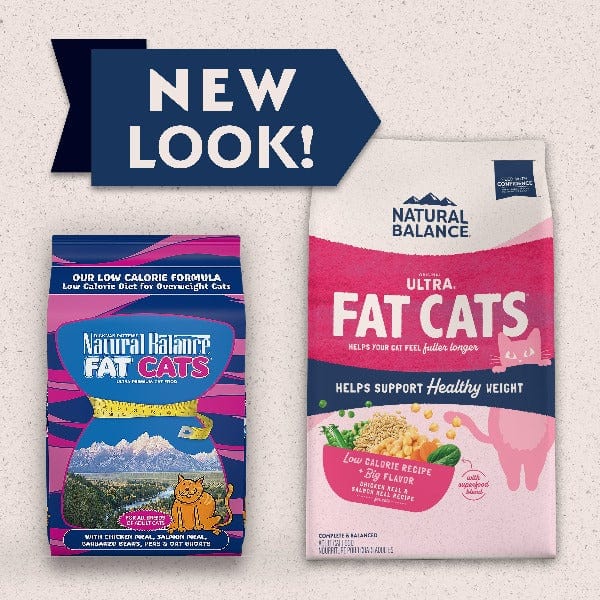 Natural Balance Fat Cats Chicken Meal & Salmon Meal Recipe Dry Cat Food - High Protein, Grain-Free Cat Food for Weight Management - Perfect for Indoor Cats & Overweight Felines