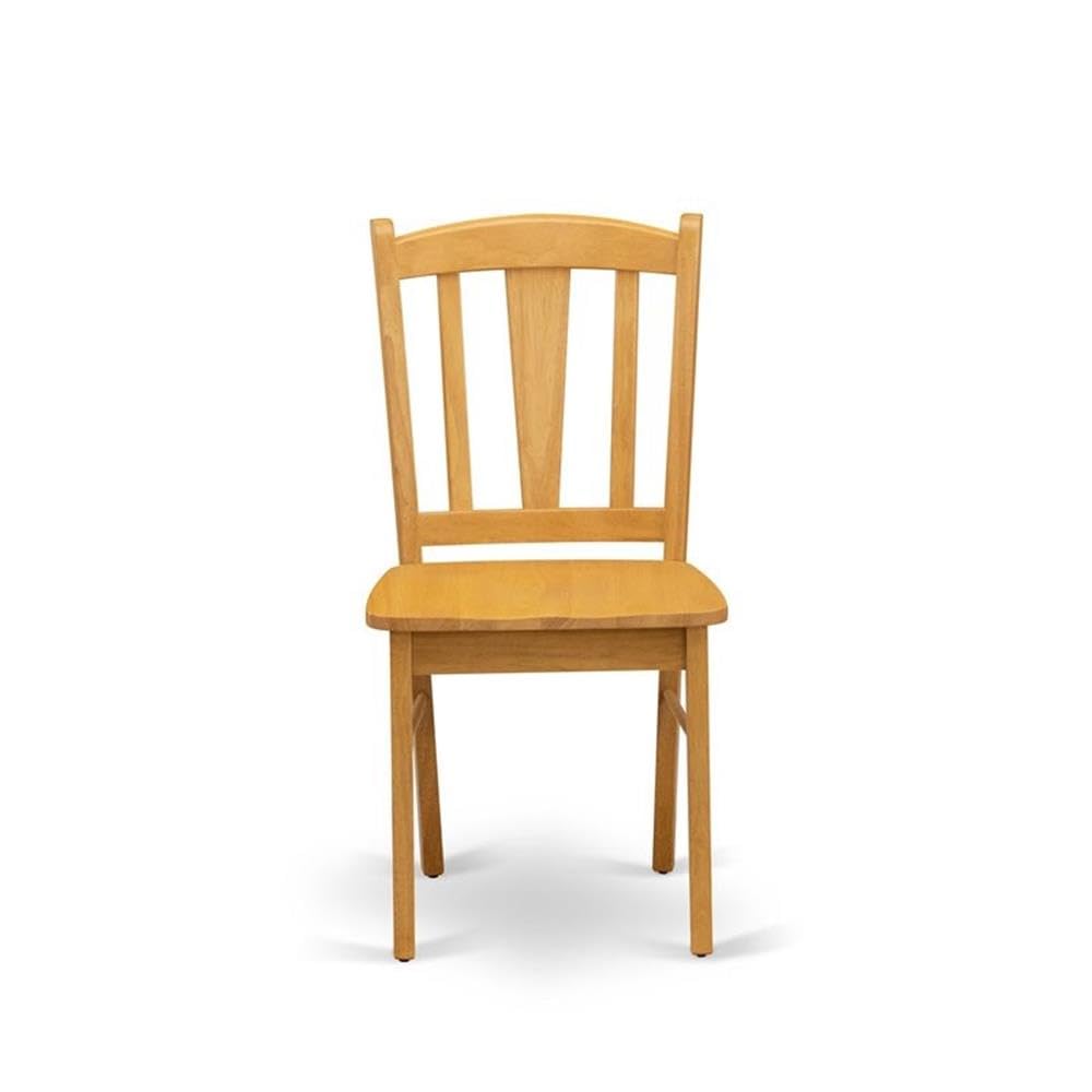 East West Furniture NFDL3-OAK-W 3 Piece Oak Dining Set with Butterfly Leaf Table & 2 Chairs, 32x54 Inch - Perfect for Small Kitchens, Breakfast Nooks & Compact Dining Spaces