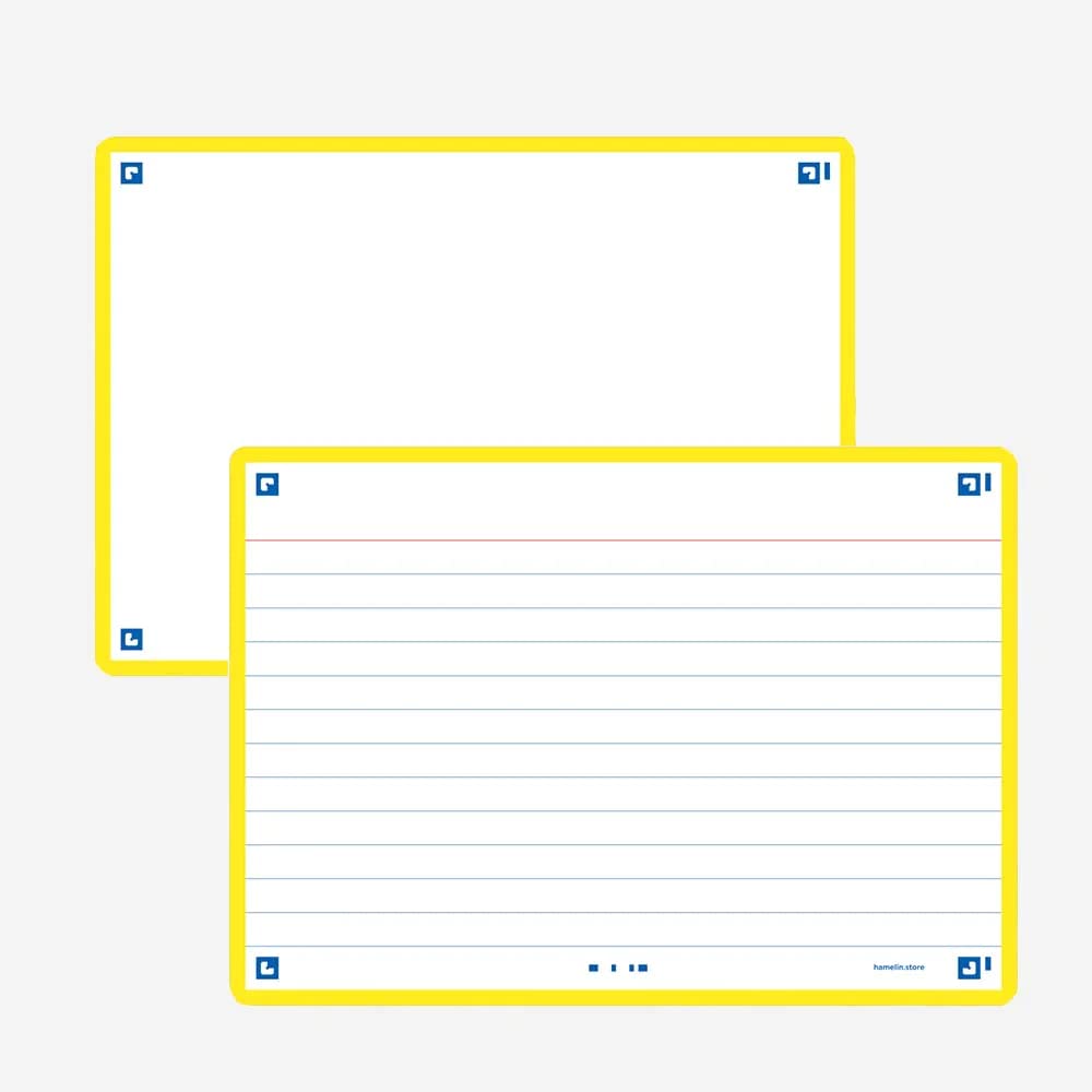 Hamelin Index Cards Flash 2.0 - 80ct 4x6 Yellow Flash Cards for Study & Organization (Model 400134042) | Perfect for Students, Teachers & Office Use