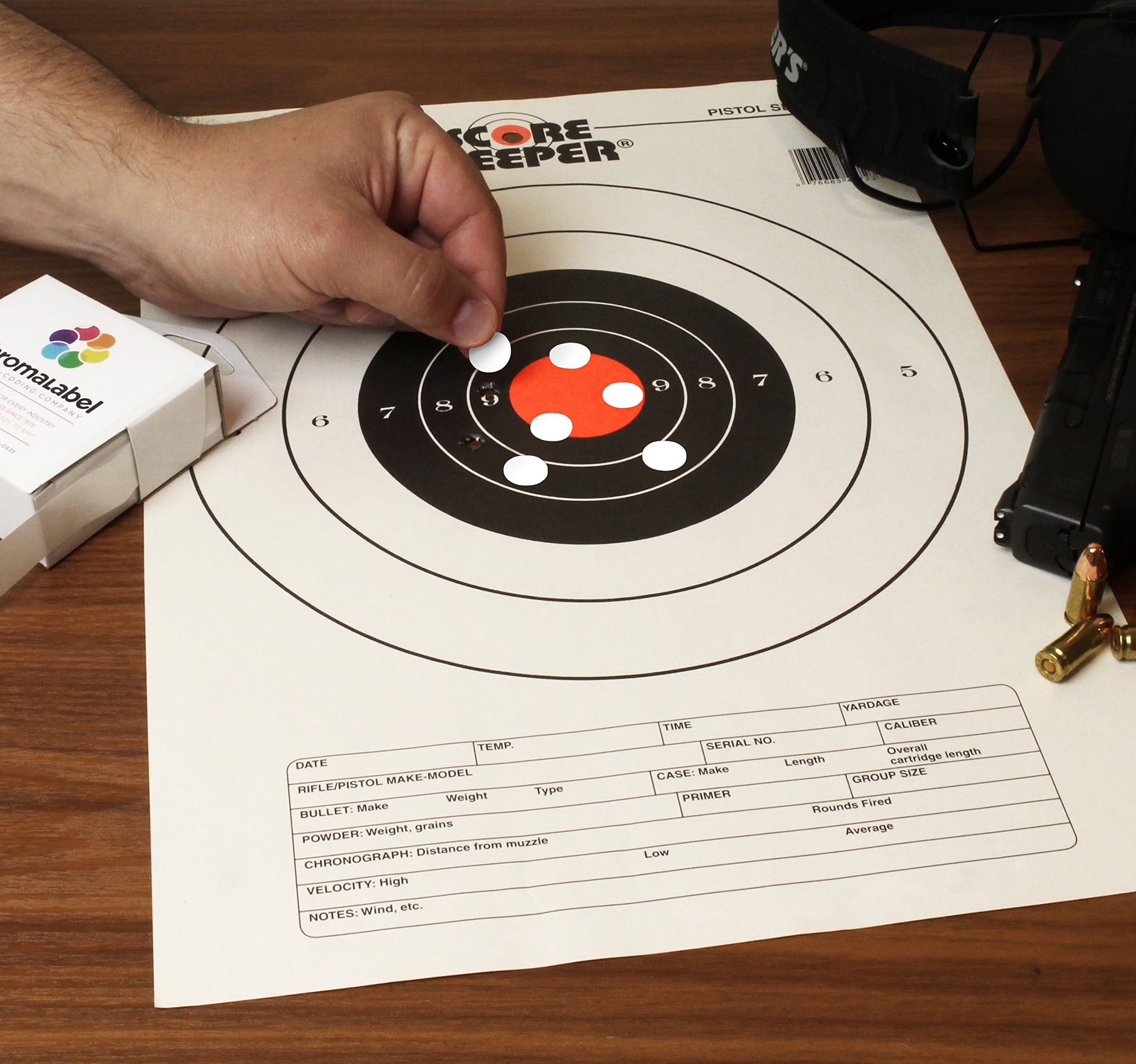 ChromaLabel Shooting Targets - 1000 Round Labels for Marksmanship & Training