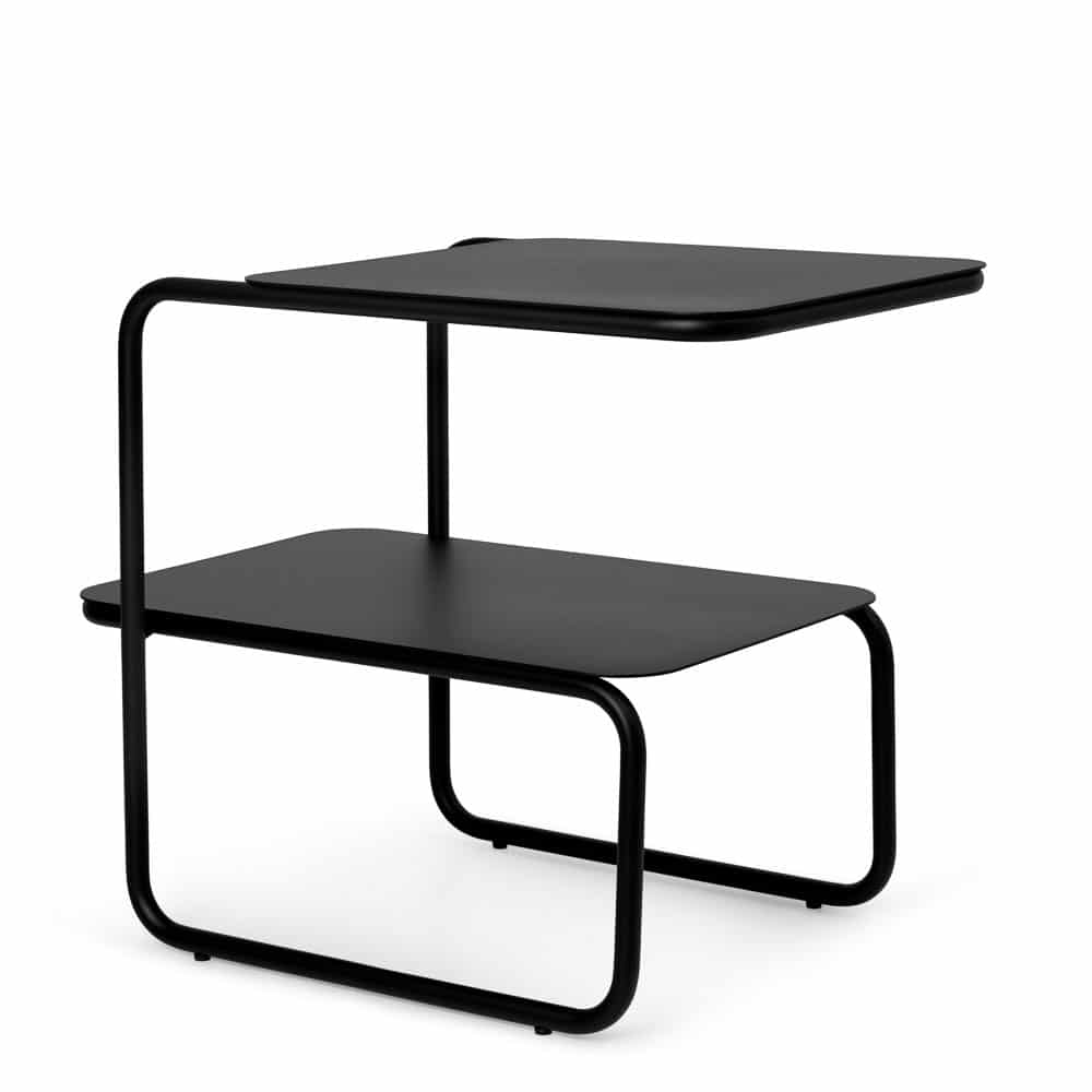 FERM LIVING Level Side Table - Modern Black End Table for Living Room, Bedroom, or Office - Small Accent Table with Minimalist Design for Home Decor