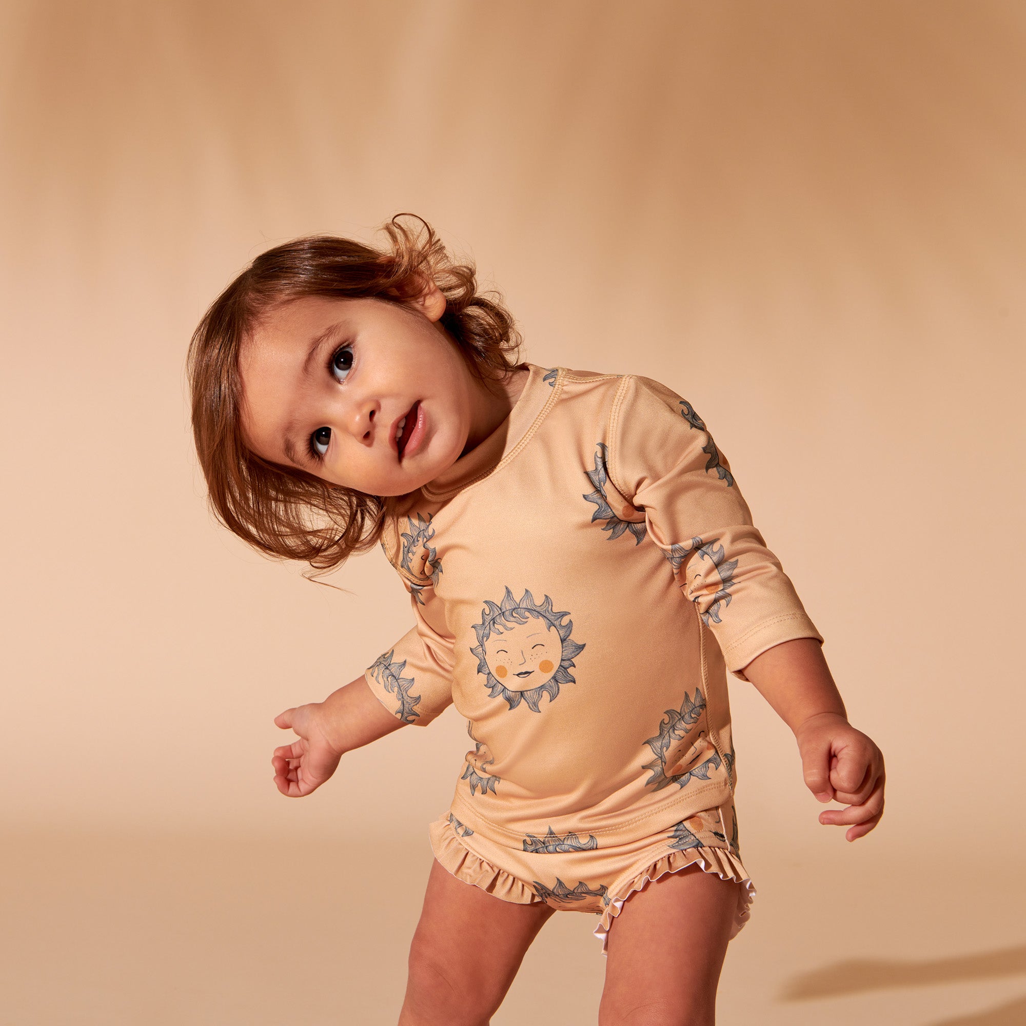 Shine On Me Rash Guard Swim Set for Kids - UV Protection Sun Shirt & Swimwear for Beach, Pool & Outdoor Water Activities