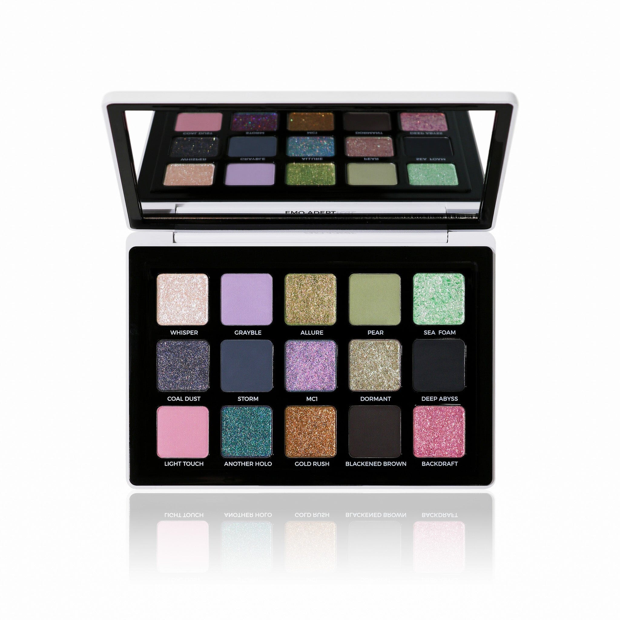 Emo Eyeshadow Palette - 12 Highly Pigmented Matte & Shimmer Shades for Bold & Dramatic Makeup Looks | Perfect for Goth, Punk & Alternative Styles