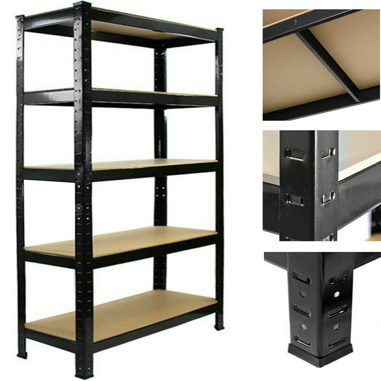 5-Tier Heavy Duty Metal Storage Shelves - 28
