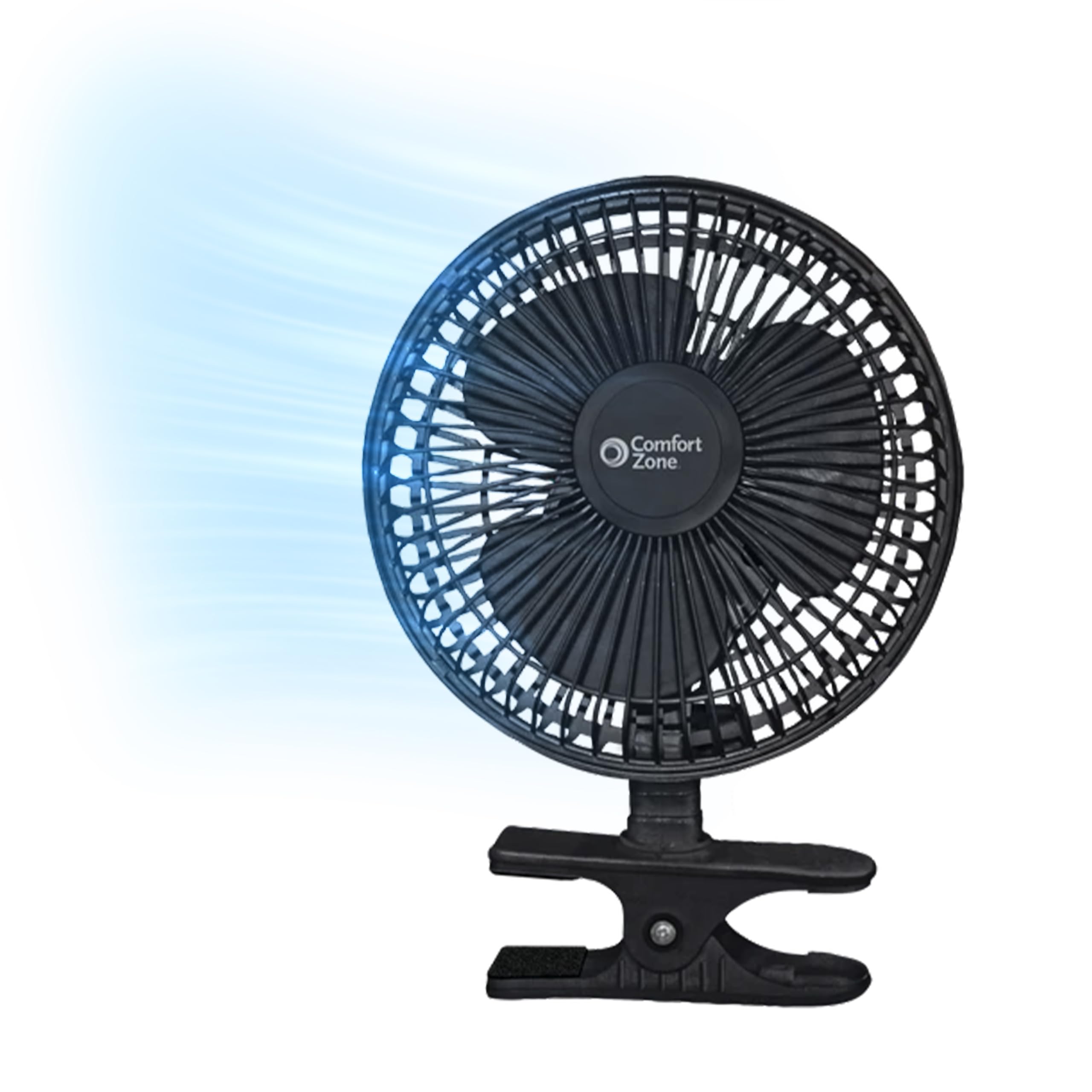 6 Inch Portable Clip on Fan - Adjustable Tilt, Quiet 2-Speed Mini Desk Fan for Stroller, Bedside & Office | Black | Perfect for Nursery, Dorm Room & Home Office Cooling