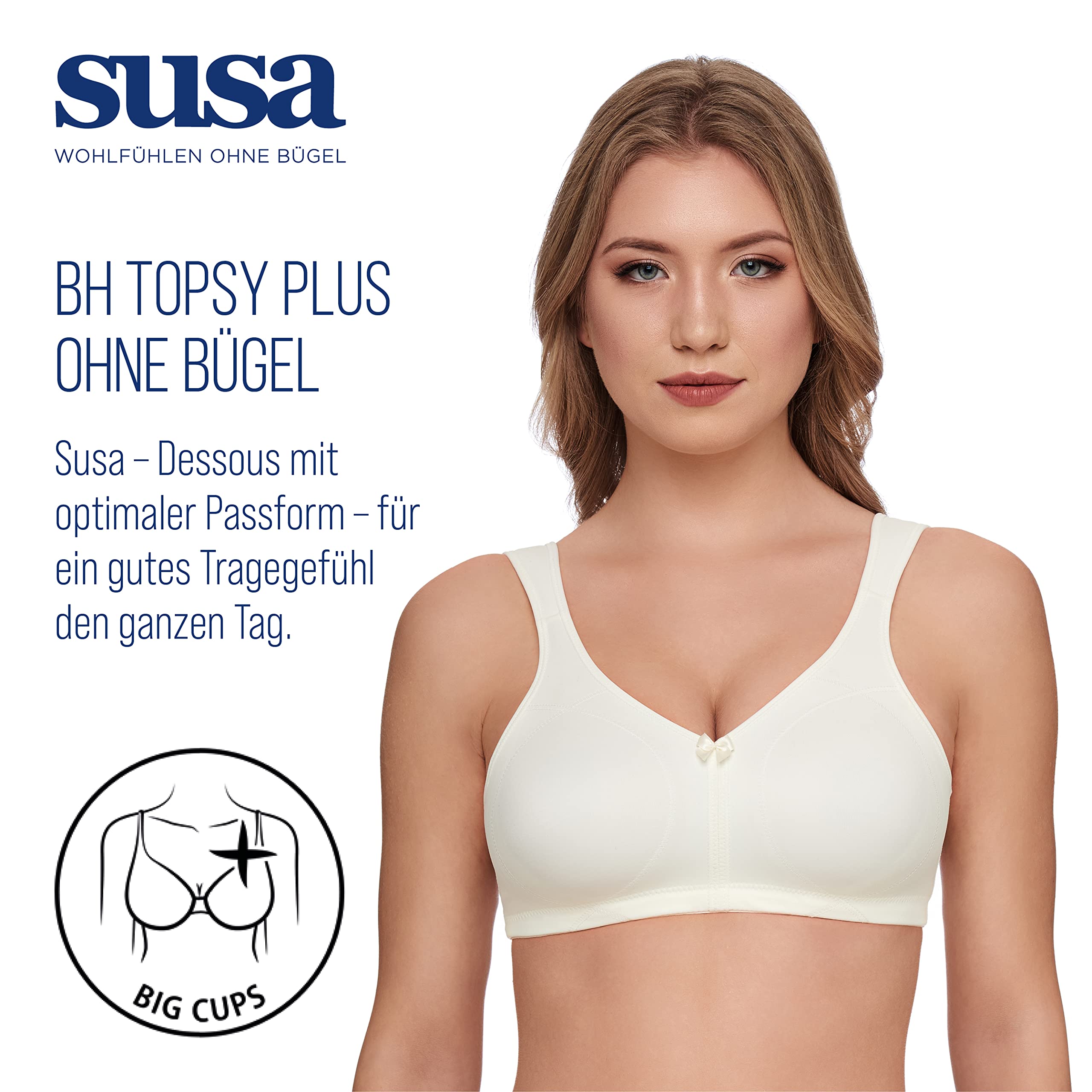 Plus Size Women's Wireless Bras - Comfortable & Supportive Non-Wired Lingerie for Everyday Wear, Yoga & Lounge
