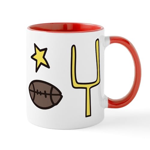 White/Red Inside - Football Stuff Mug
