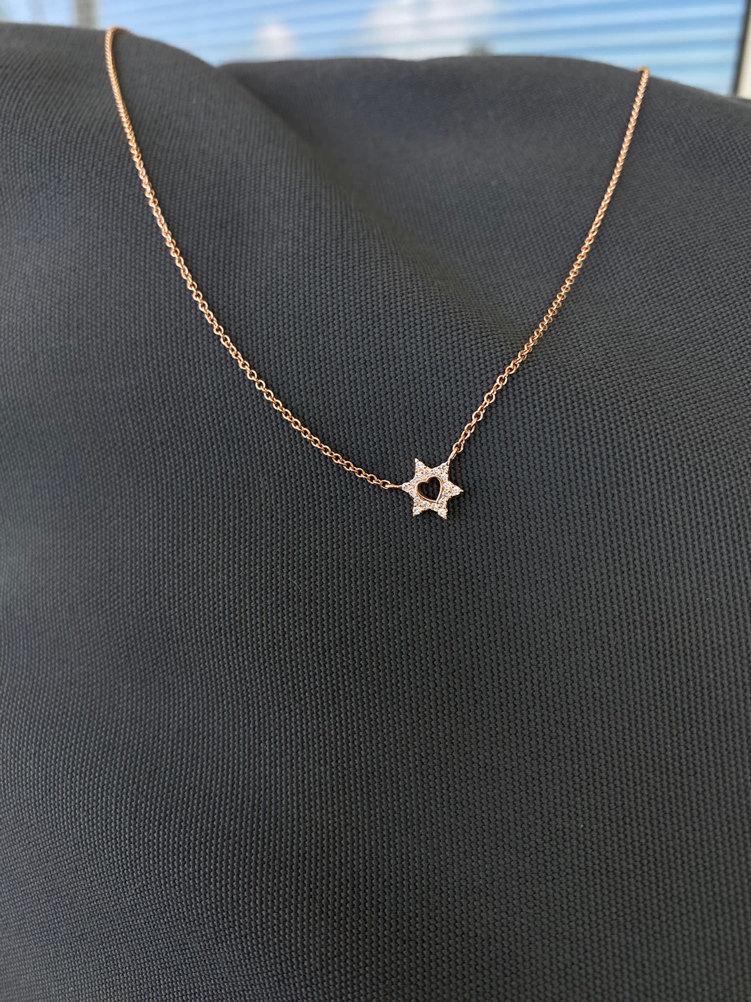 Heart Star of David Necklace - Elegant Jewish Jewelry for Women & Men - Perfect for Hanukkah, Bar Mitzvah & Everyday Wear