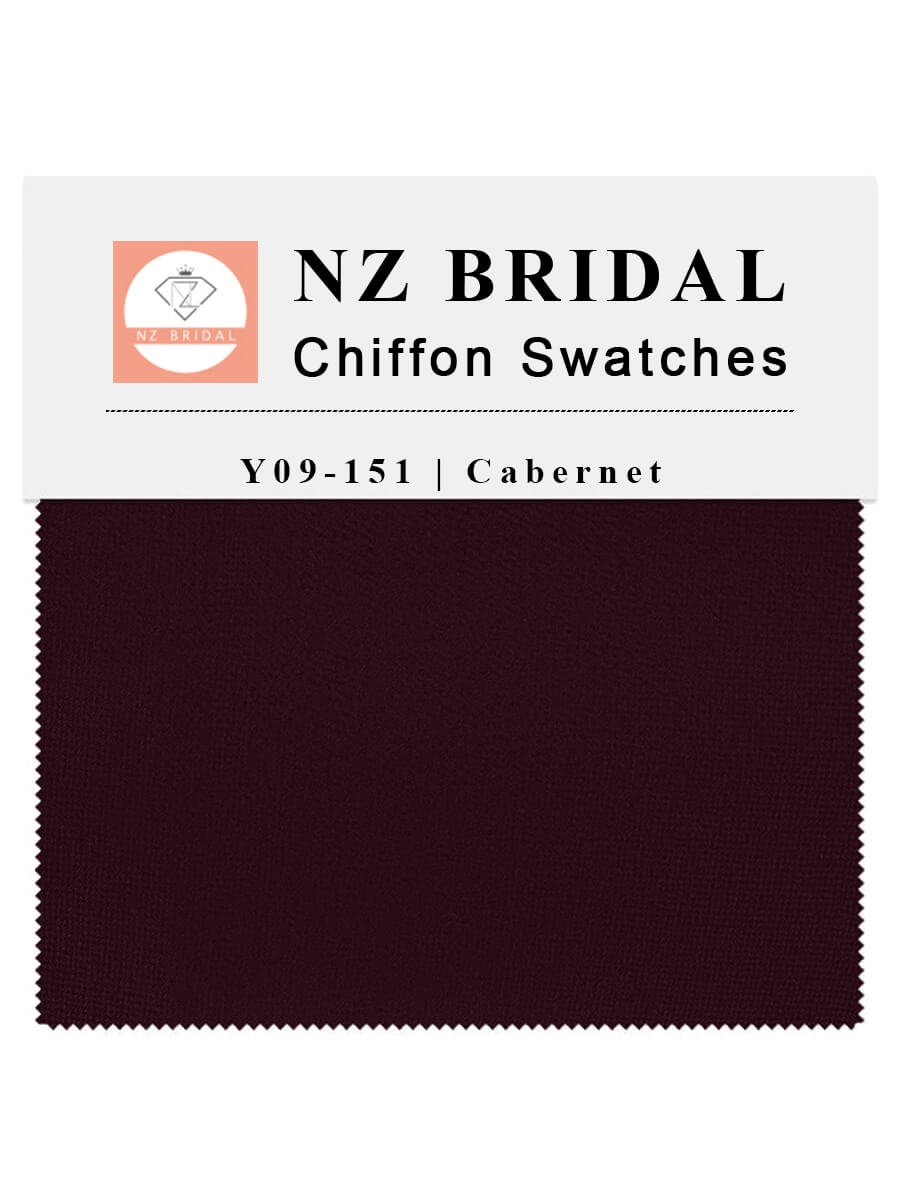 Premium Cabernet Fabric Swatch Samples - Chiffon Material for Fashion Design, DIY Projects & Home Decor | Wine Red Color Fabric Samples for Dresses, Curtains & Crafting