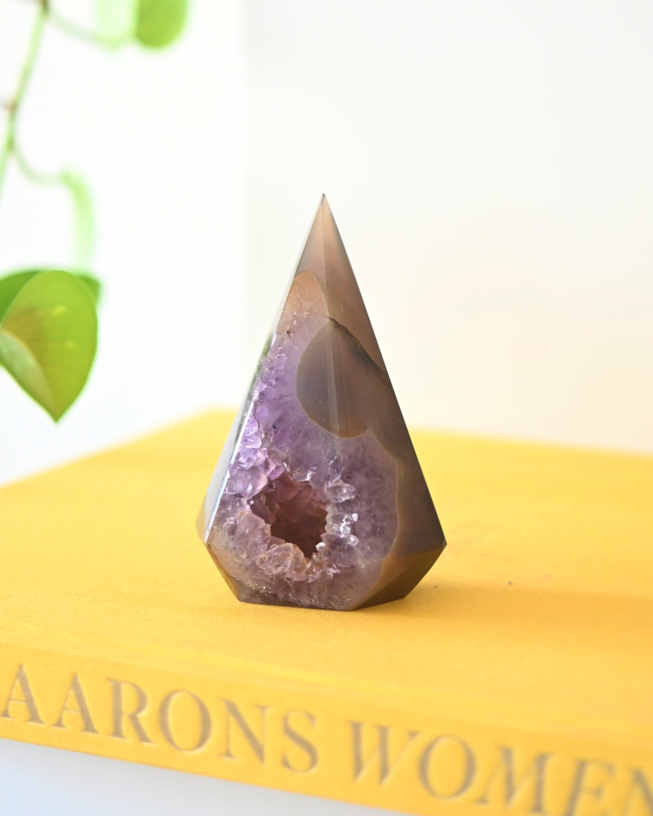 Natural Amethyst Druzy Pyramid Point - Healing Crystal for Meditation, Yoga & Home Decor | Spiritual Gift & Energy Stone for Positive Vibes